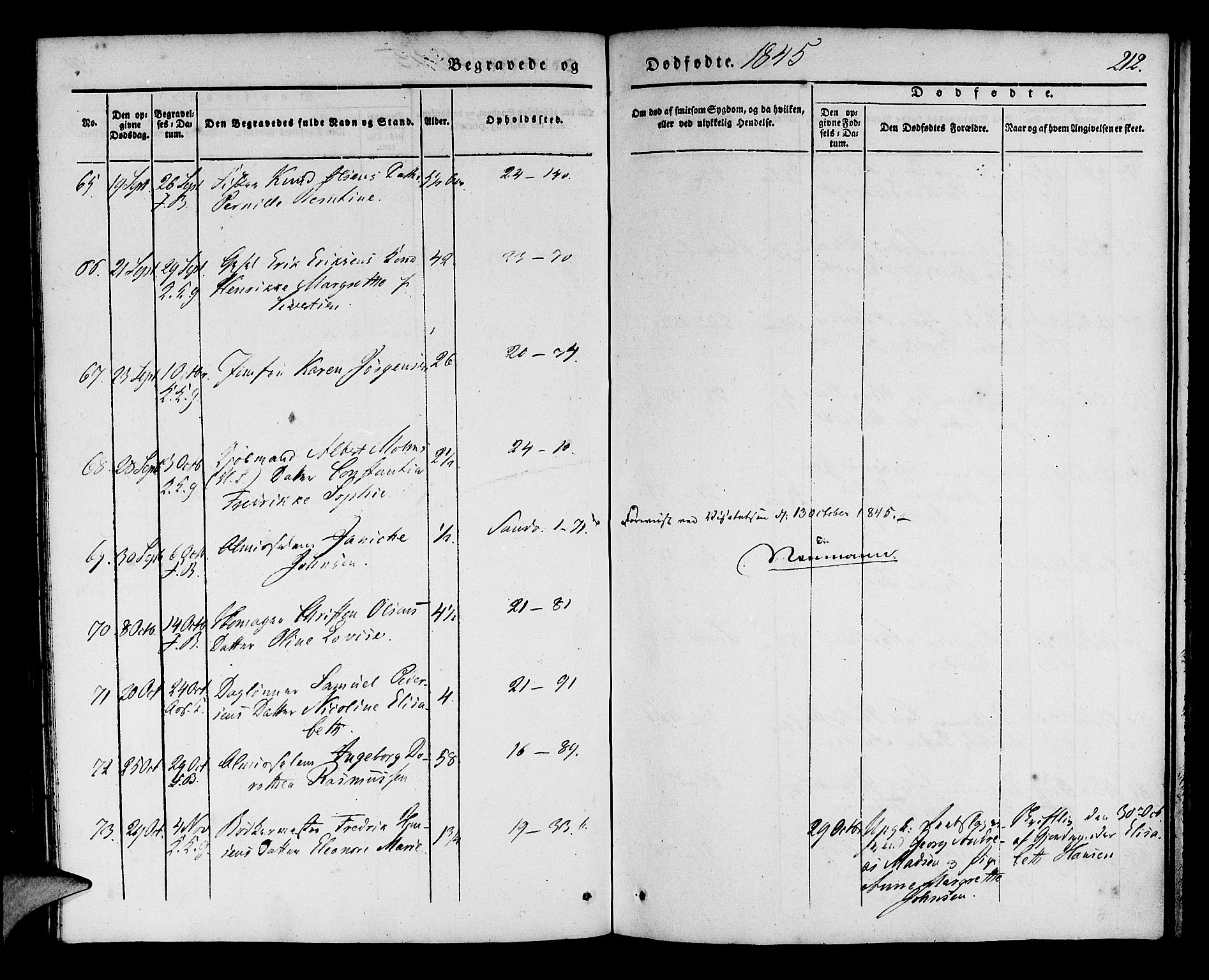 Korskirken sokneprestembete, AV/SAB-A-76101/H/Haa/L0043: Ministerialbok nr. E 1, 1834-1848, s. 212