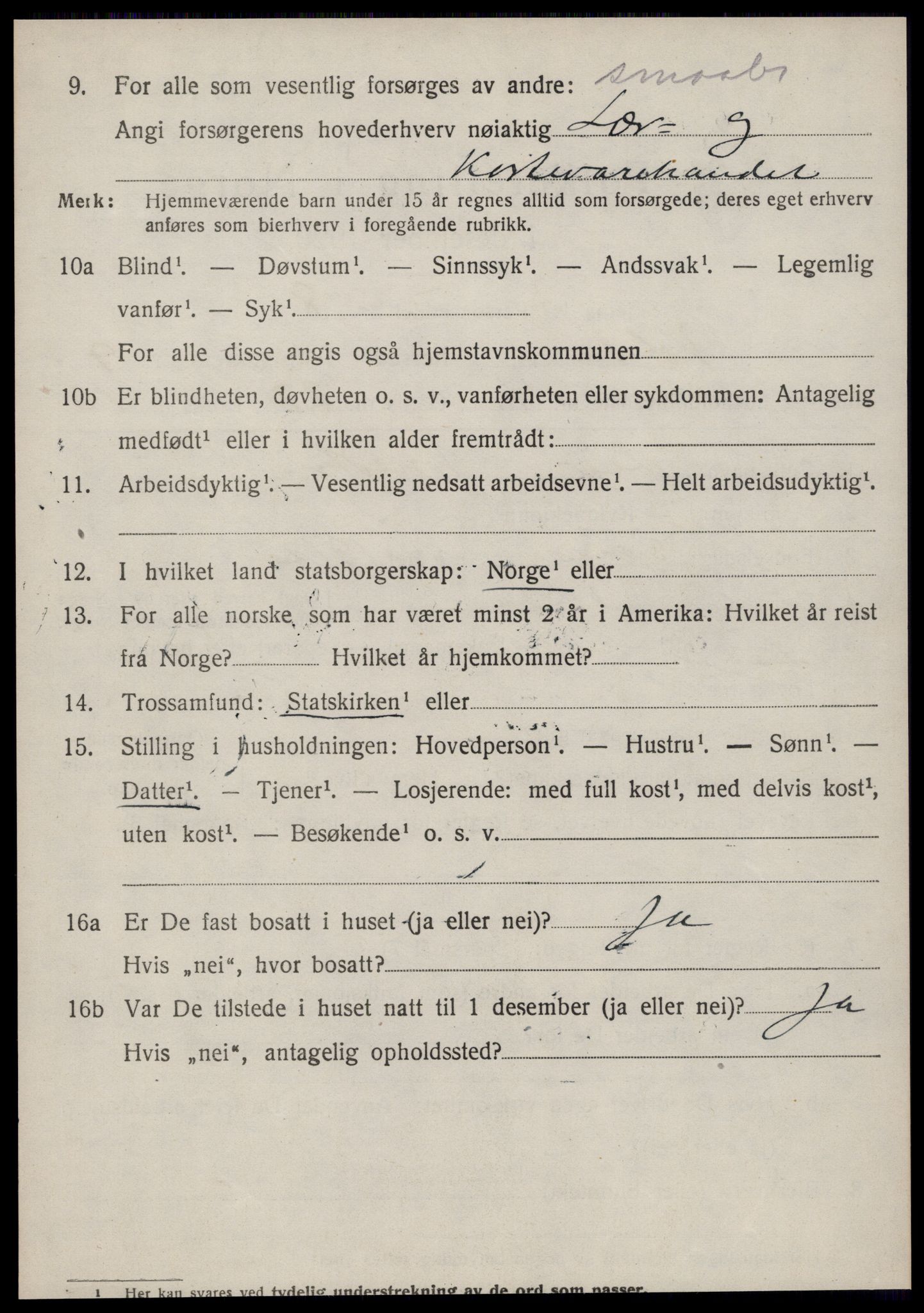 SAT, Folketelling 1920 for 1519 Volda herred, 1920, s. 7167