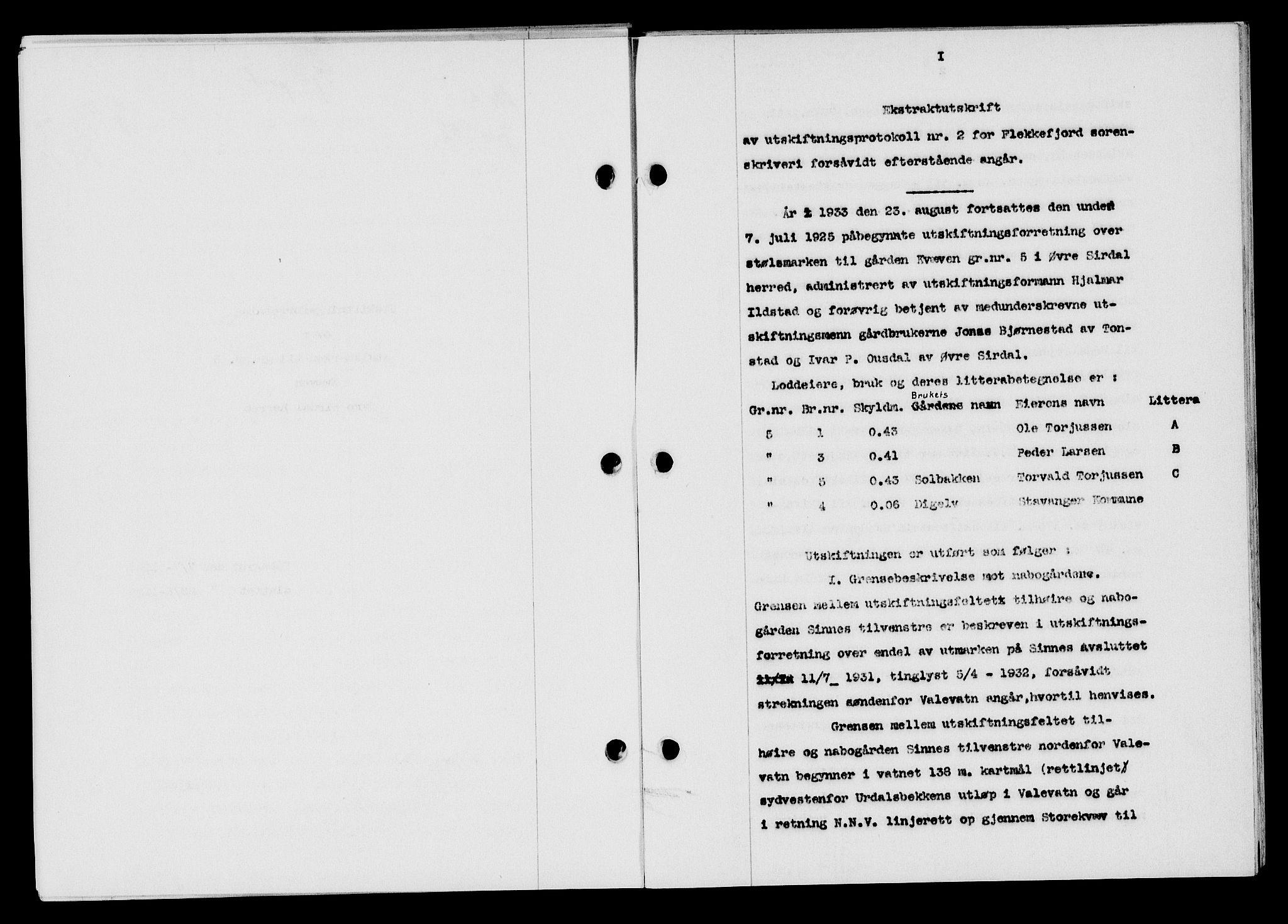 Flekkefjord sorenskriveri, AV/SAK-1221-0001/G/Gb/Gba/L0049: Pantebok nr. 46, 1933-1934, Tingl.dato: 20.03.1934