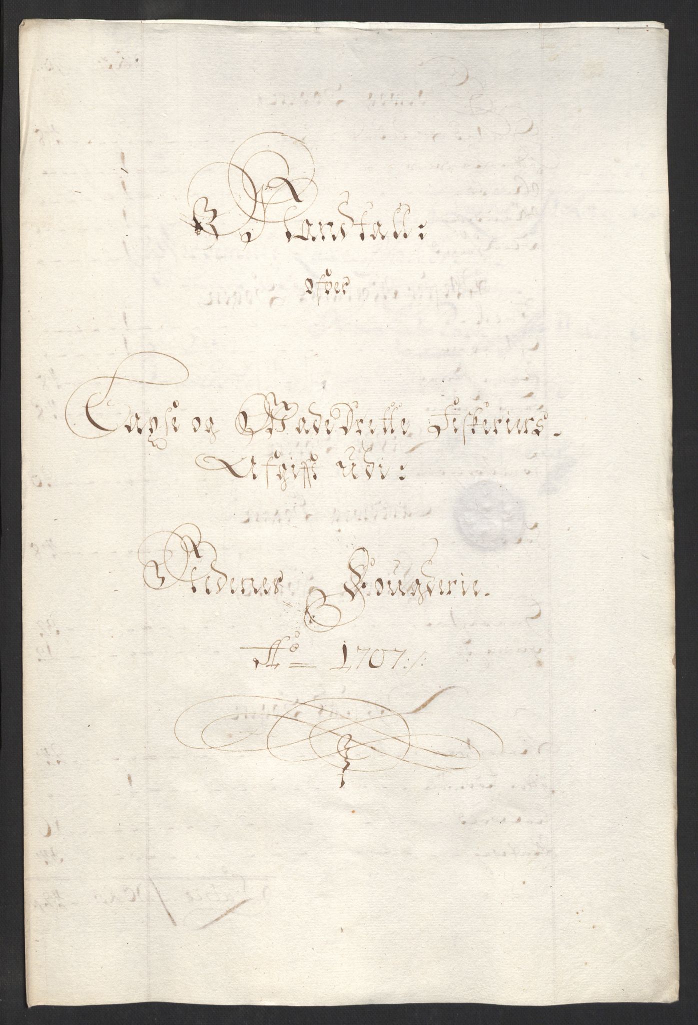 Rentekammeret inntil 1814, Reviderte regnskaper, Fogderegnskap, RA/EA-4092/R39/L2318: Fogderegnskap Nedenes, 1706-1709, s. 134