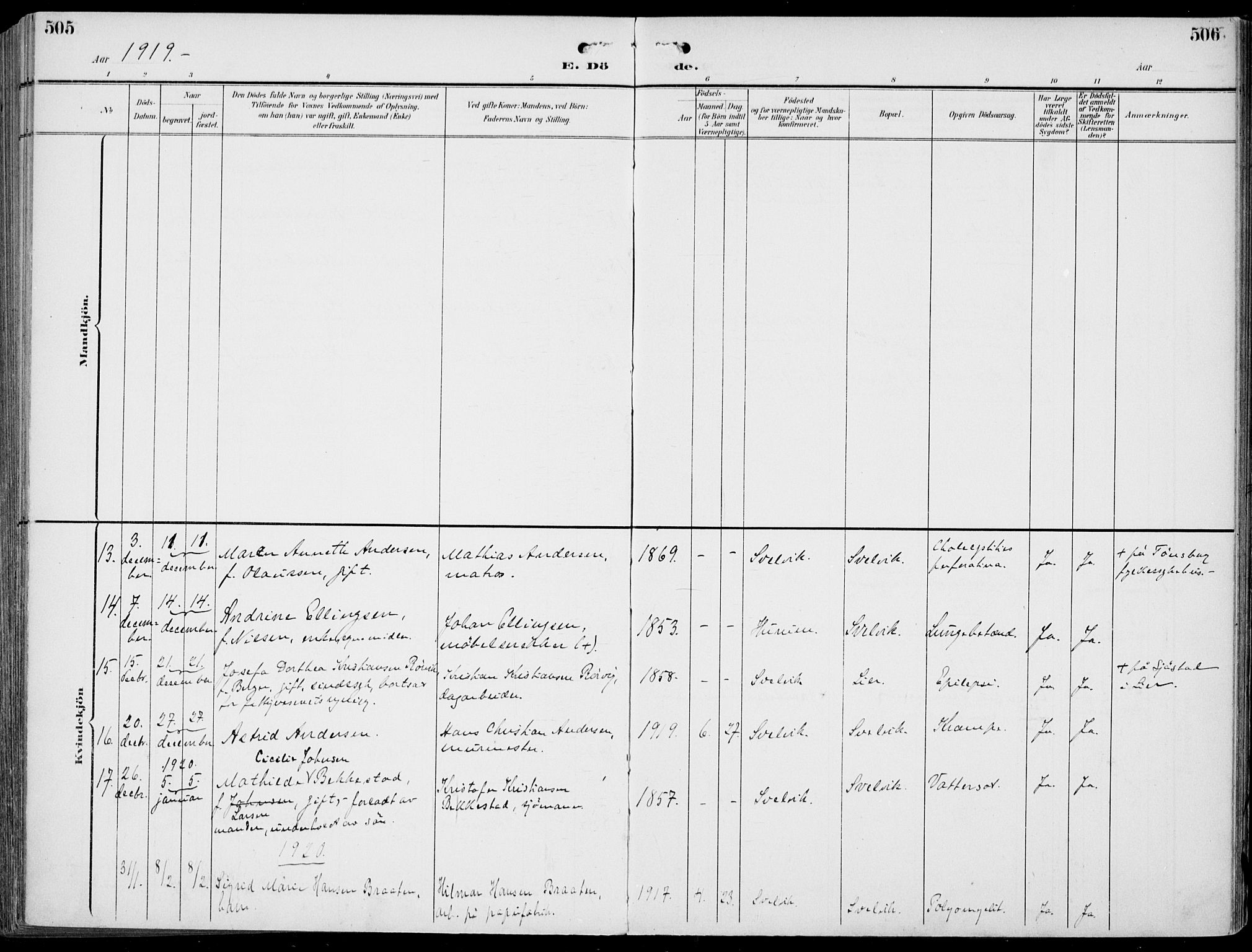 Strømm kirkebøker, AV/SAKO-A-322/F/Fb/L0002: Ministerialbok nr. II 2, 1900-1919, s. 505-506