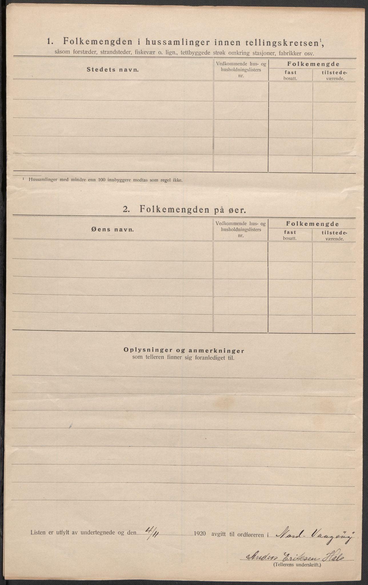 SAB, Folketelling 1920 for 1440 Nord-Vågsøy herred, 1920, s. 23