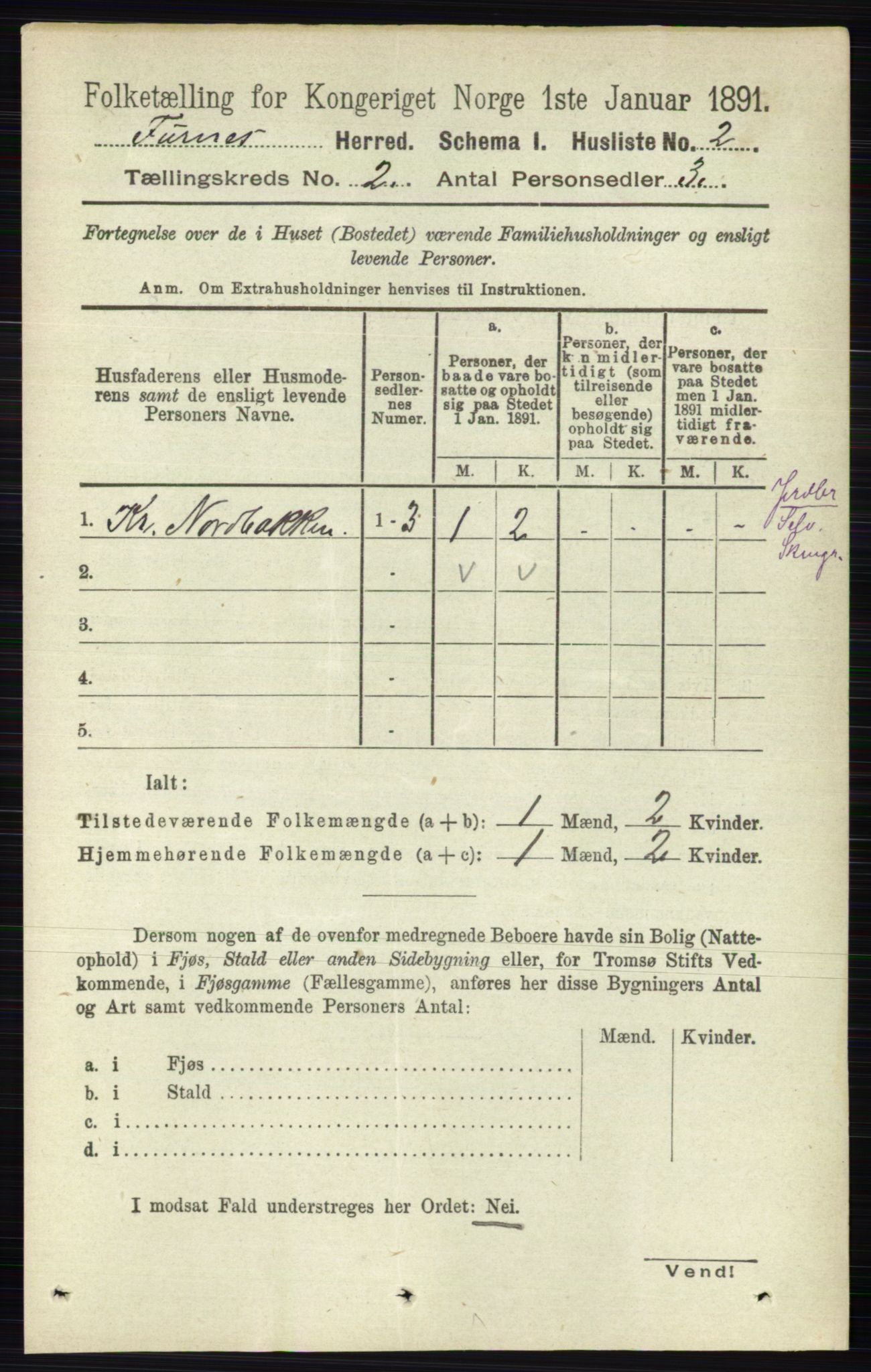 RA, Folketelling 1891 for 0413 Furnes herred, 1891, s. 731