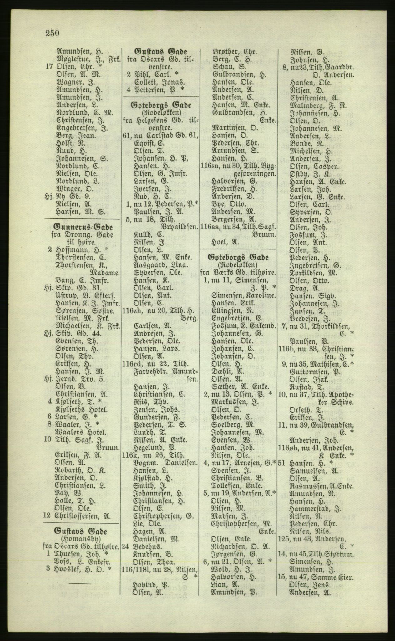 Kristiania/Oslo adressebok, PUBL/-, 1881, s. 250