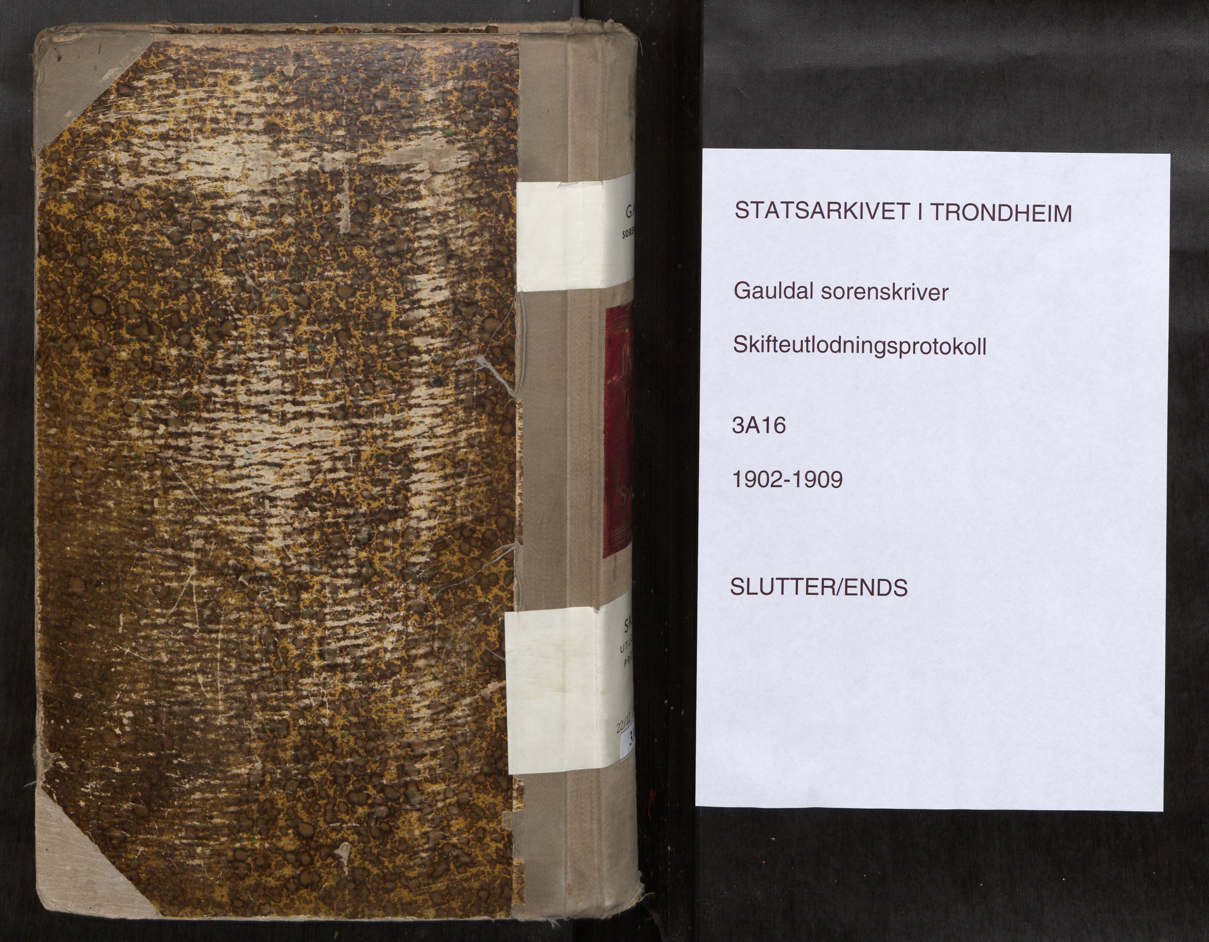 Gauldal sorenskriveri, SAT/A-0014/1/3/3A/L0016: Skifteslutningsprotokoll  3, 1902-1909