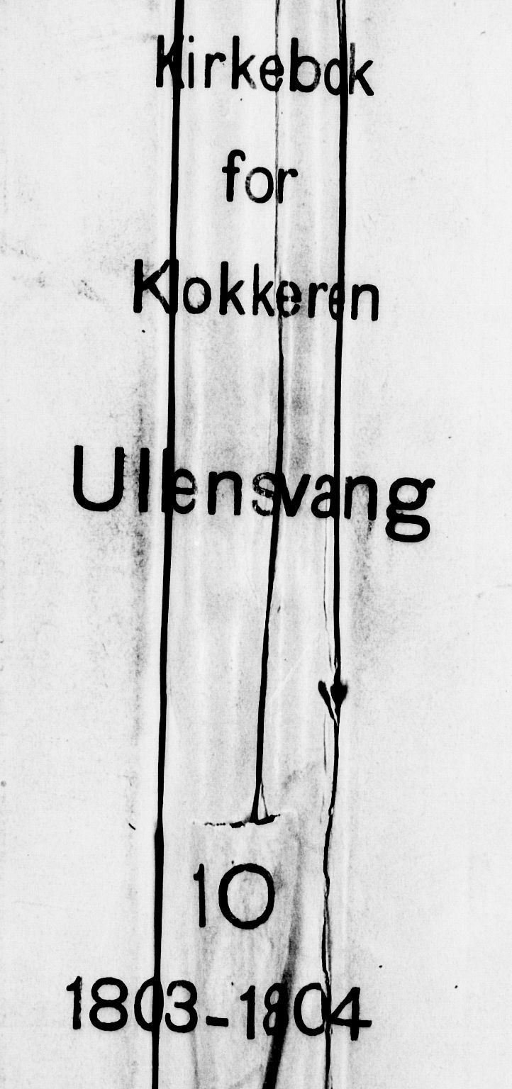 Ullensvang sokneprestembete, SAB/A-78701/H/Hab: Klokkerbok nr. A 2, 1803-1804