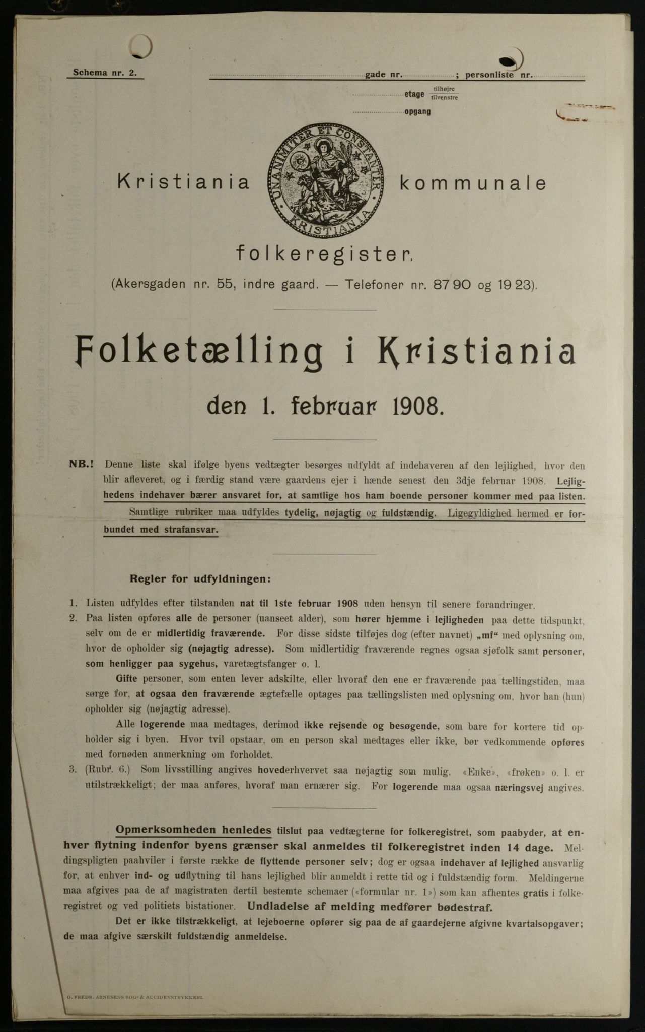 OBA, Kommunal folketelling 1.2.1908 for Kristiania kjøpstad, 1908, s. 103625