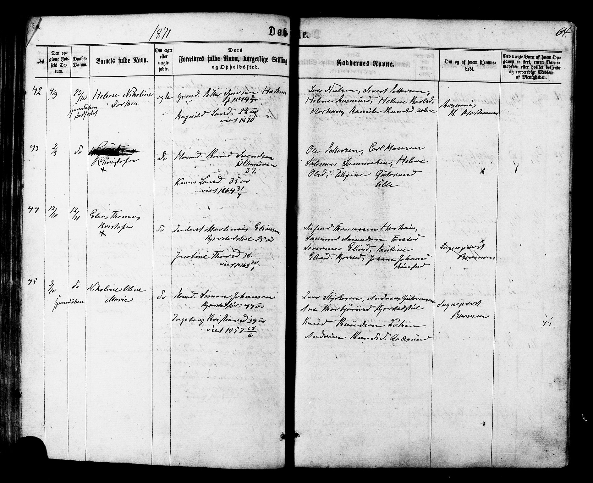 Ministerialprotokoller, klokkerbøker og fødselsregistre - Møre og Romsdal, SAT/A-1454/536/L0498: Ministerialbok nr. 536A07, 1862-1875, s. 64
