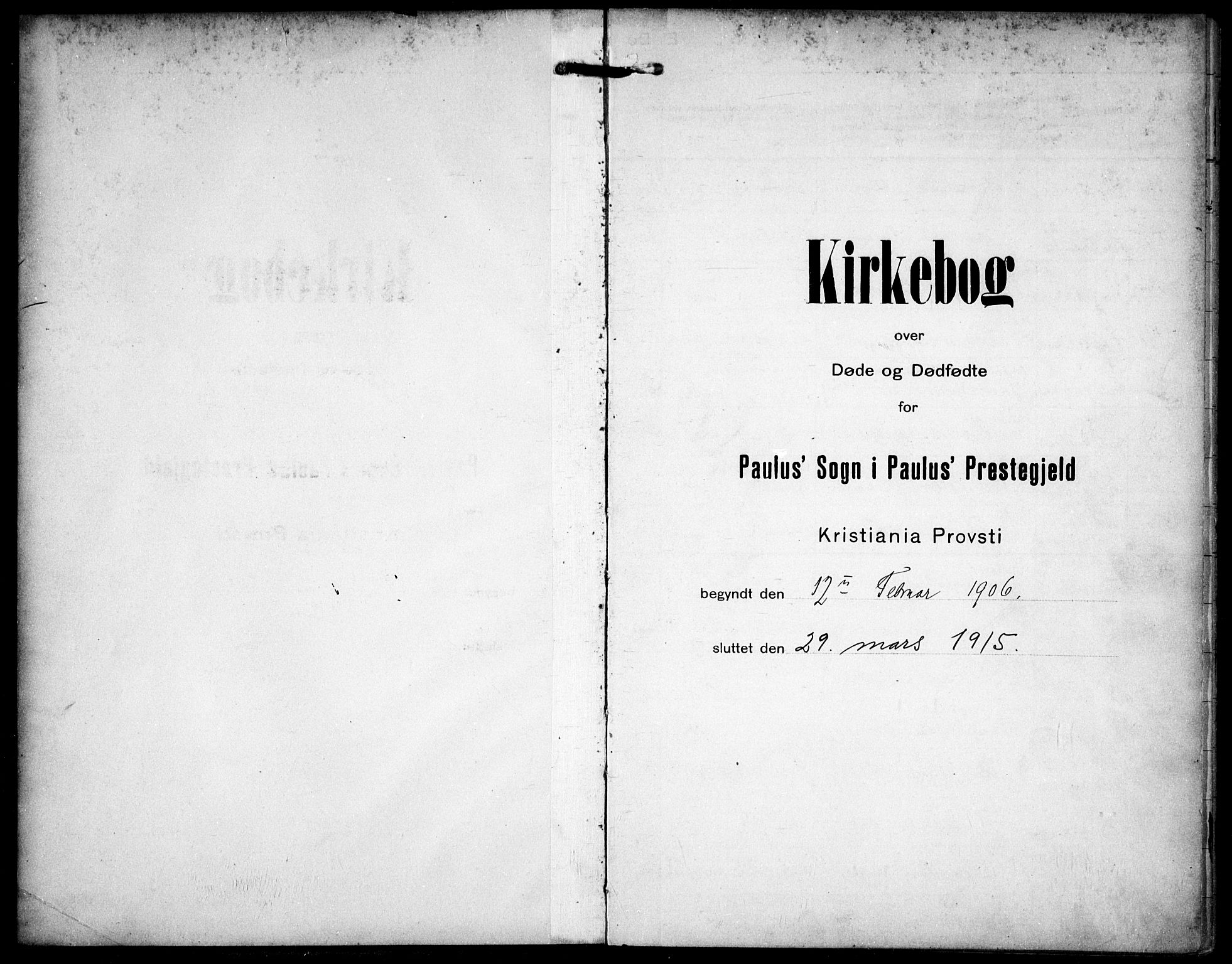 Paulus prestekontor Kirkebøker, SAO/A-10871/F/Fa/L0018: Ministerialbok nr. 18, 1906-1915