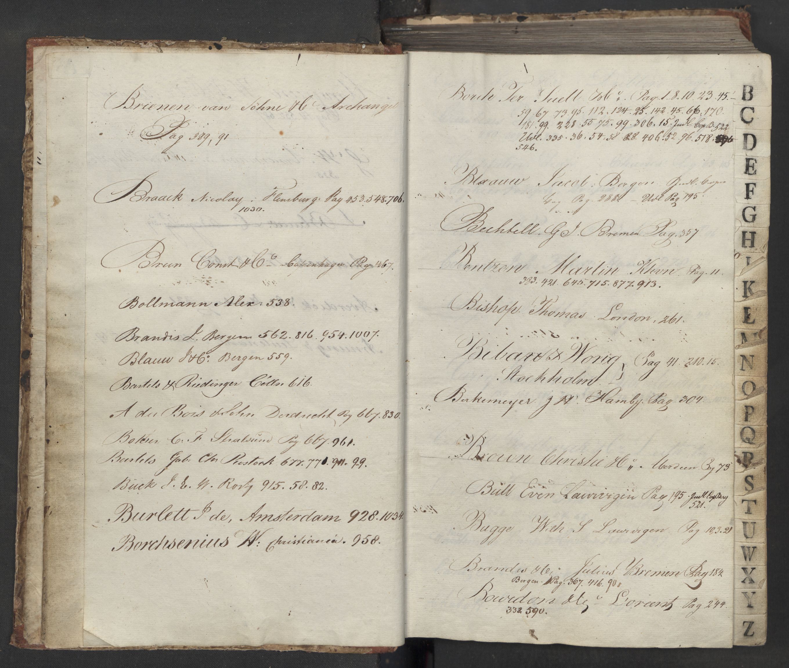 Hoë, Herman & Co, AV/SAT-PA-0280/11/L0013: Kopibok, utenriks, 1815-1821