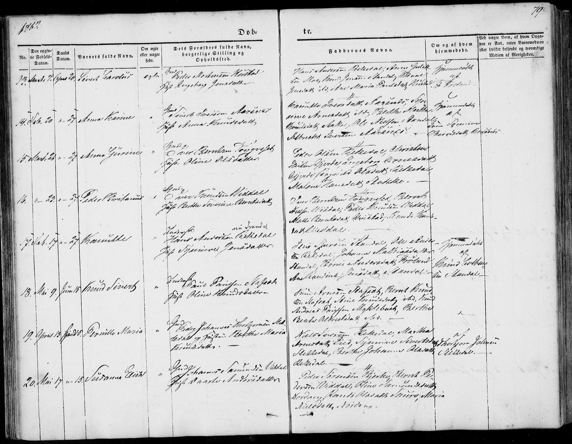 Ministerialprotokoller, klokkerbøker og fødselsregistre - Møre og Romsdal, AV/SAT-A-1454/515/L0209: Ministerialbok nr. 515A05, 1847-1868, s. 79