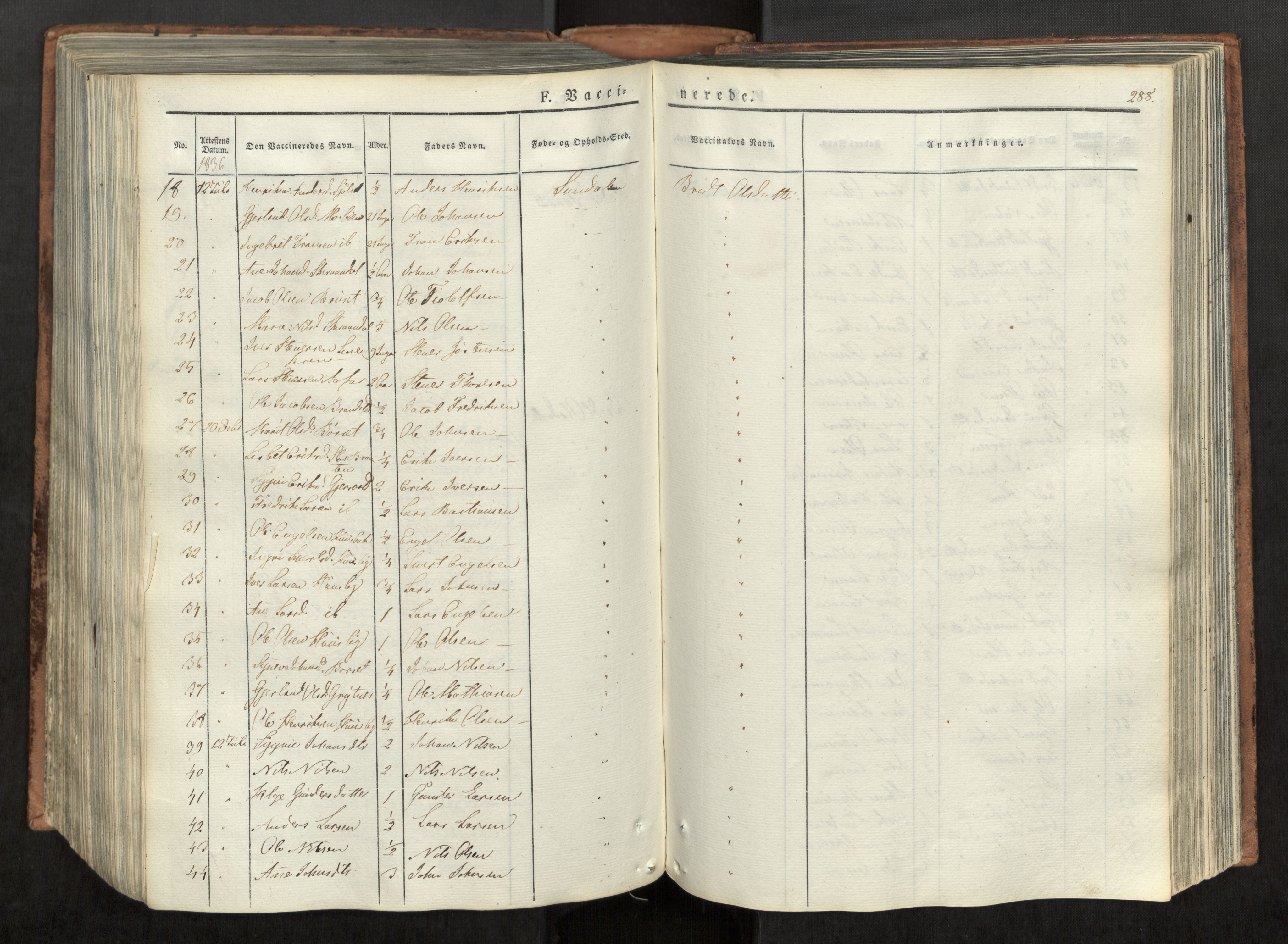 Ministerialprotokoller, klokkerbøker og fødselsregistre - Møre og Romsdal, AV/SAT-A-1454/590/L1012: Ministerialbok nr. 590A04, 1832-1846, s. 288