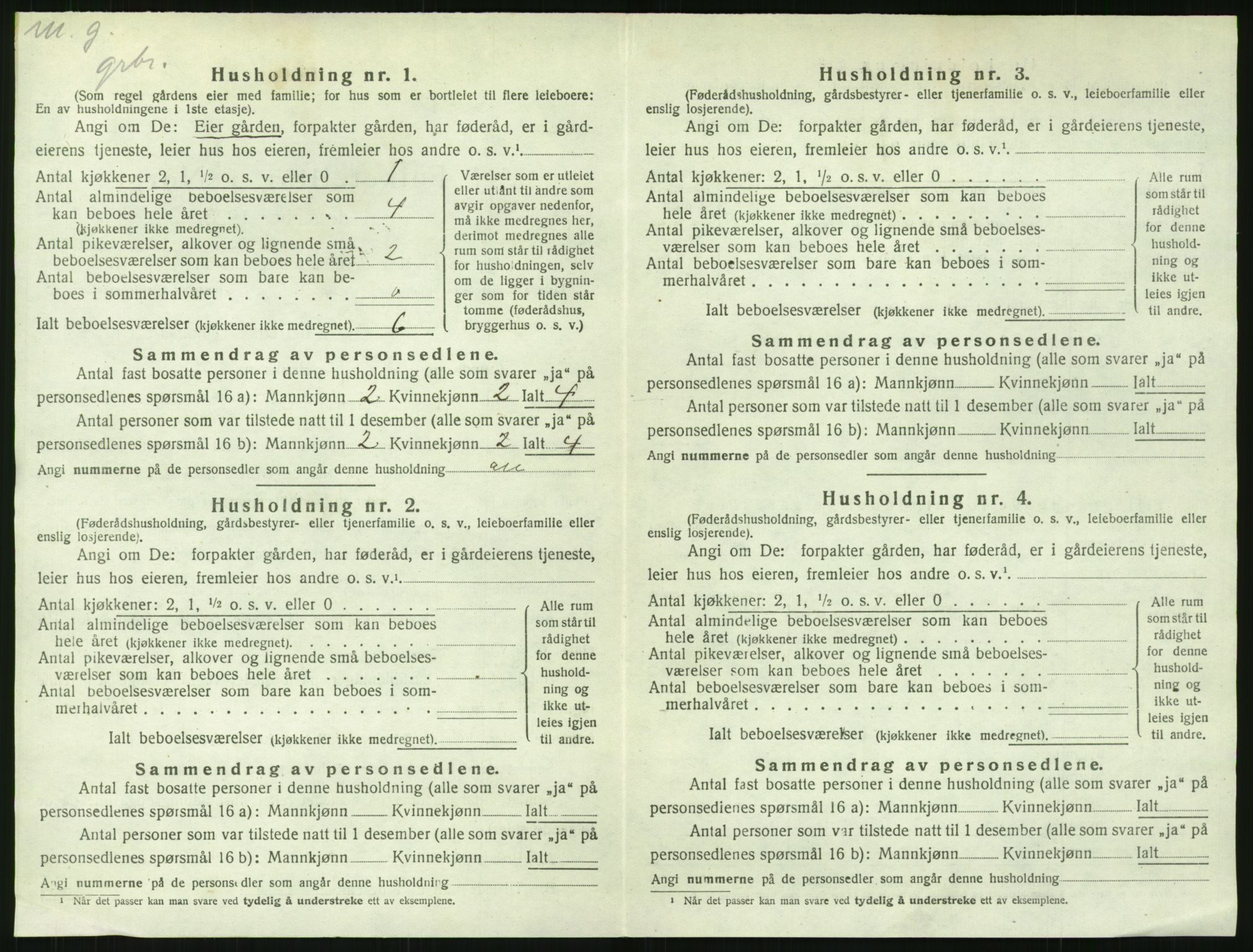 SAK, Folketelling 1920 for 0918 Austre Moland herred, 1920, s. 540