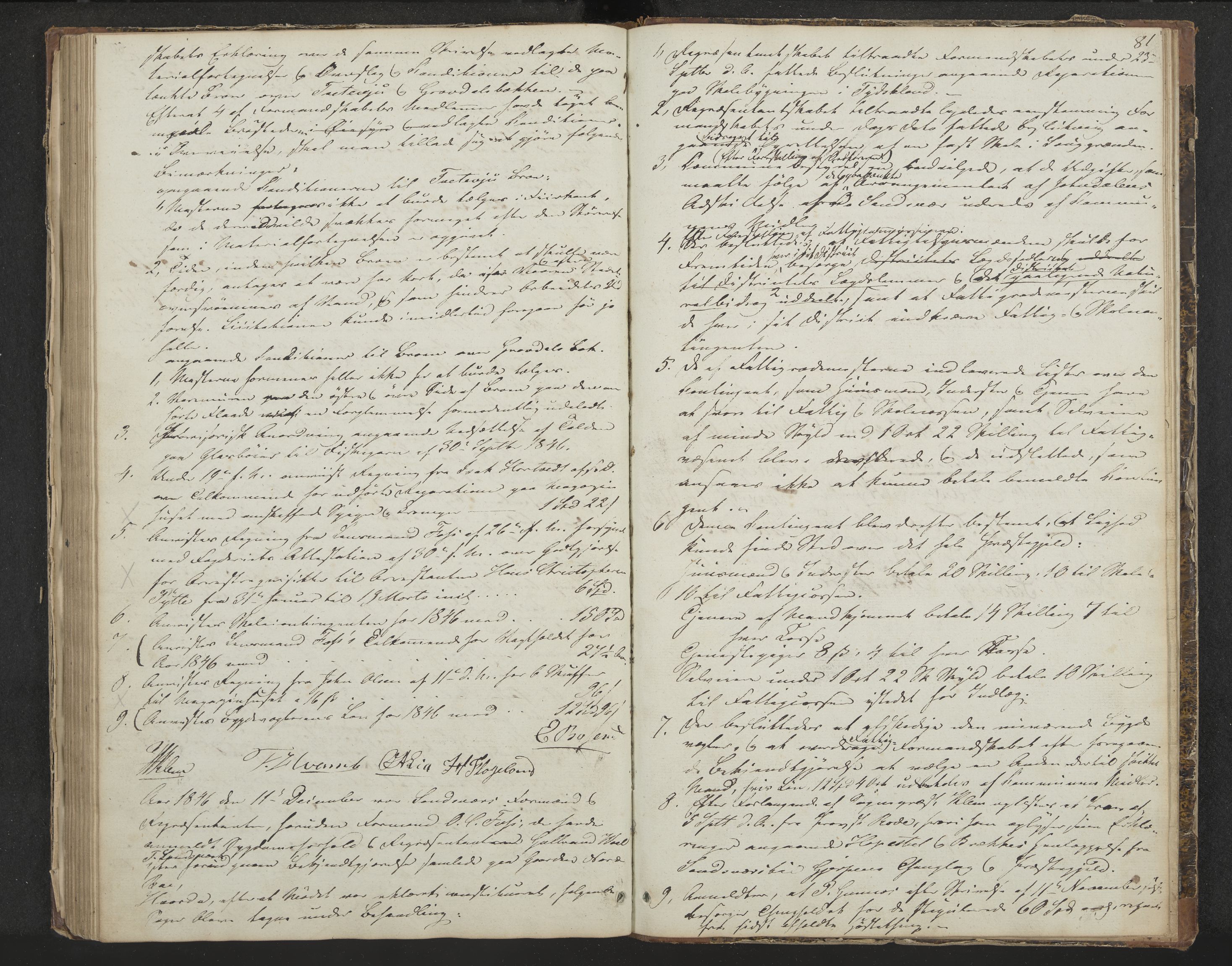 Sandsvær formannskap, IKAK/0629021-1/A/L0001: Møtebok med register, 1837-1846, s. 81