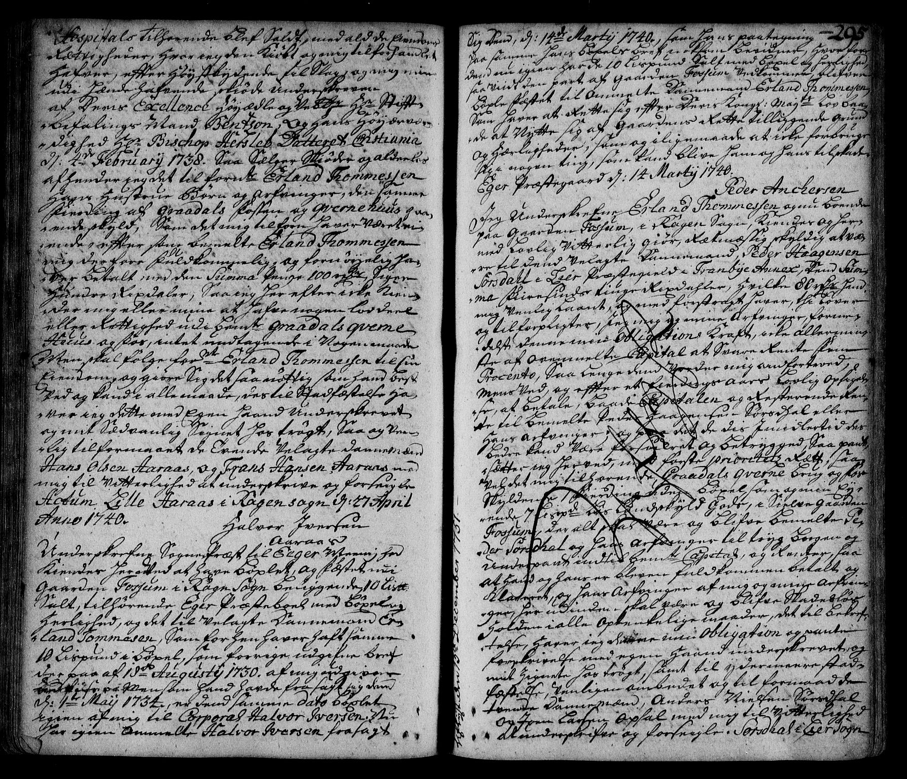 Lier, Røyken og Hurum sorenskriveri, SAKO/A-89/G/Ga/Gaa/L0002: Pantebok nr. II, 1725-1755, s. 295