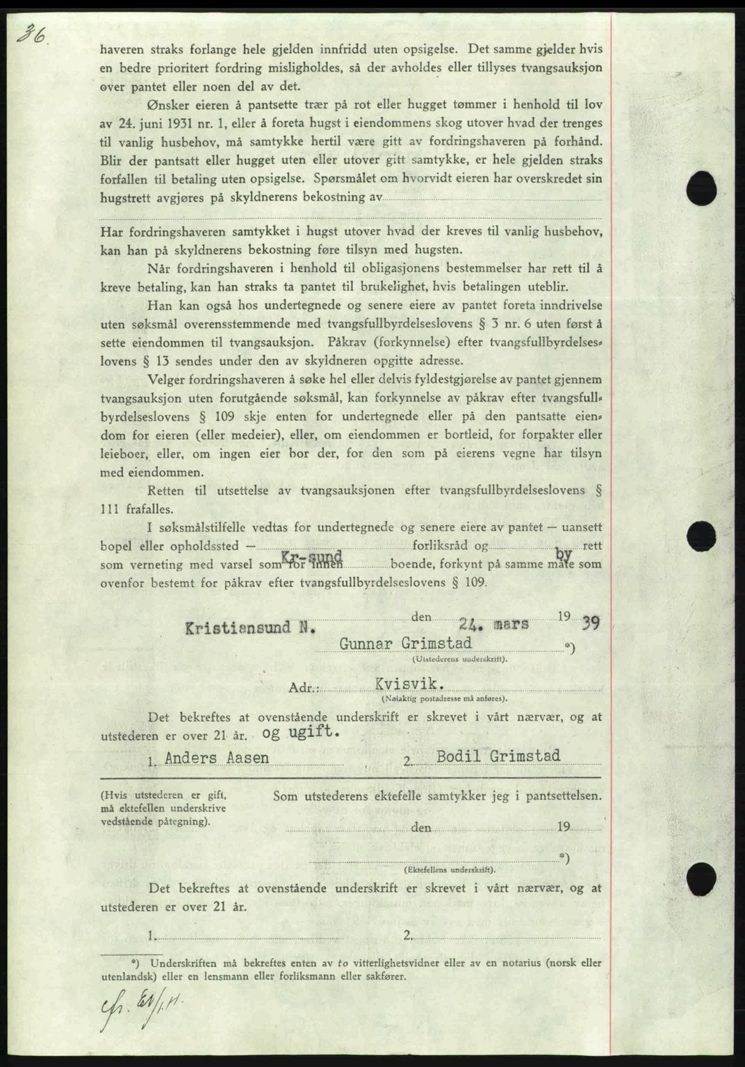 Nordmøre sorenskriveri, AV/SAT-A-4132/1/2/2Ca: Pantebok nr. B85, 1939-1939, Dagboknr: 825/1939