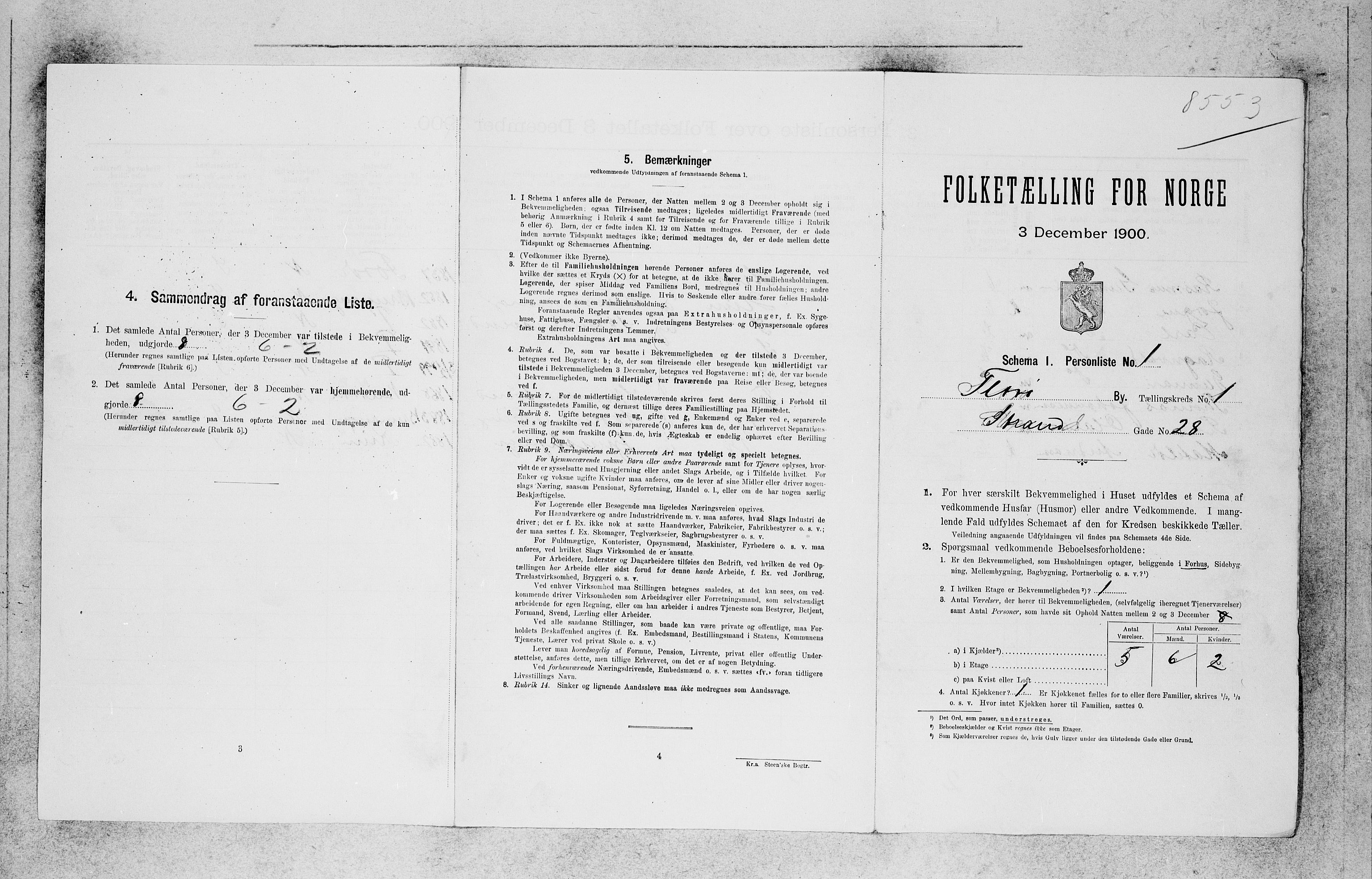 SAB, Folketelling 1900 for 1401 Florø ladested, 1900, s. 77