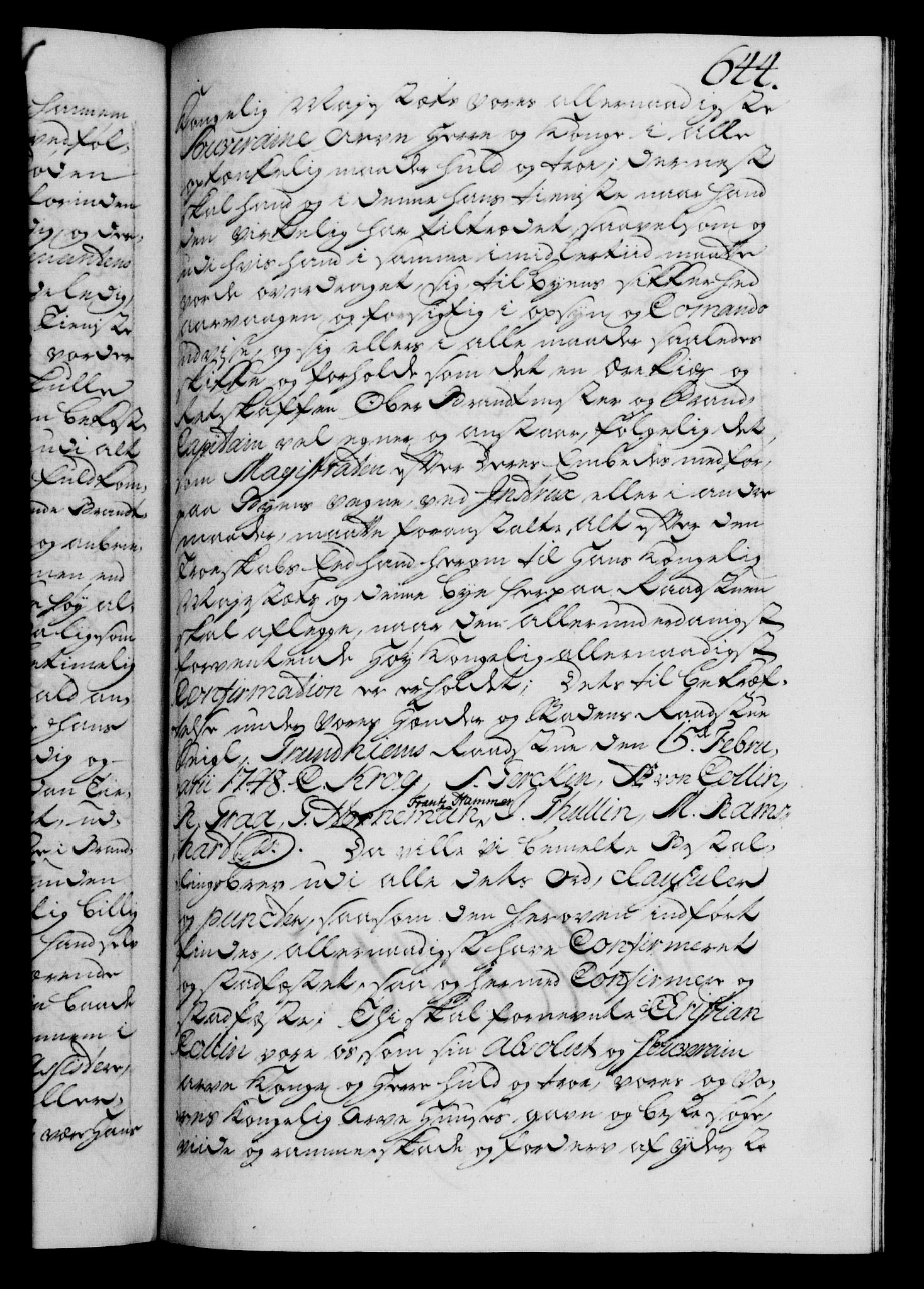 Danske Kanselli 1572-1799, RA/EA-3023/F/Fc/Fca/Fcaa/L0035: Norske registre, 1746-1748, s. 644a