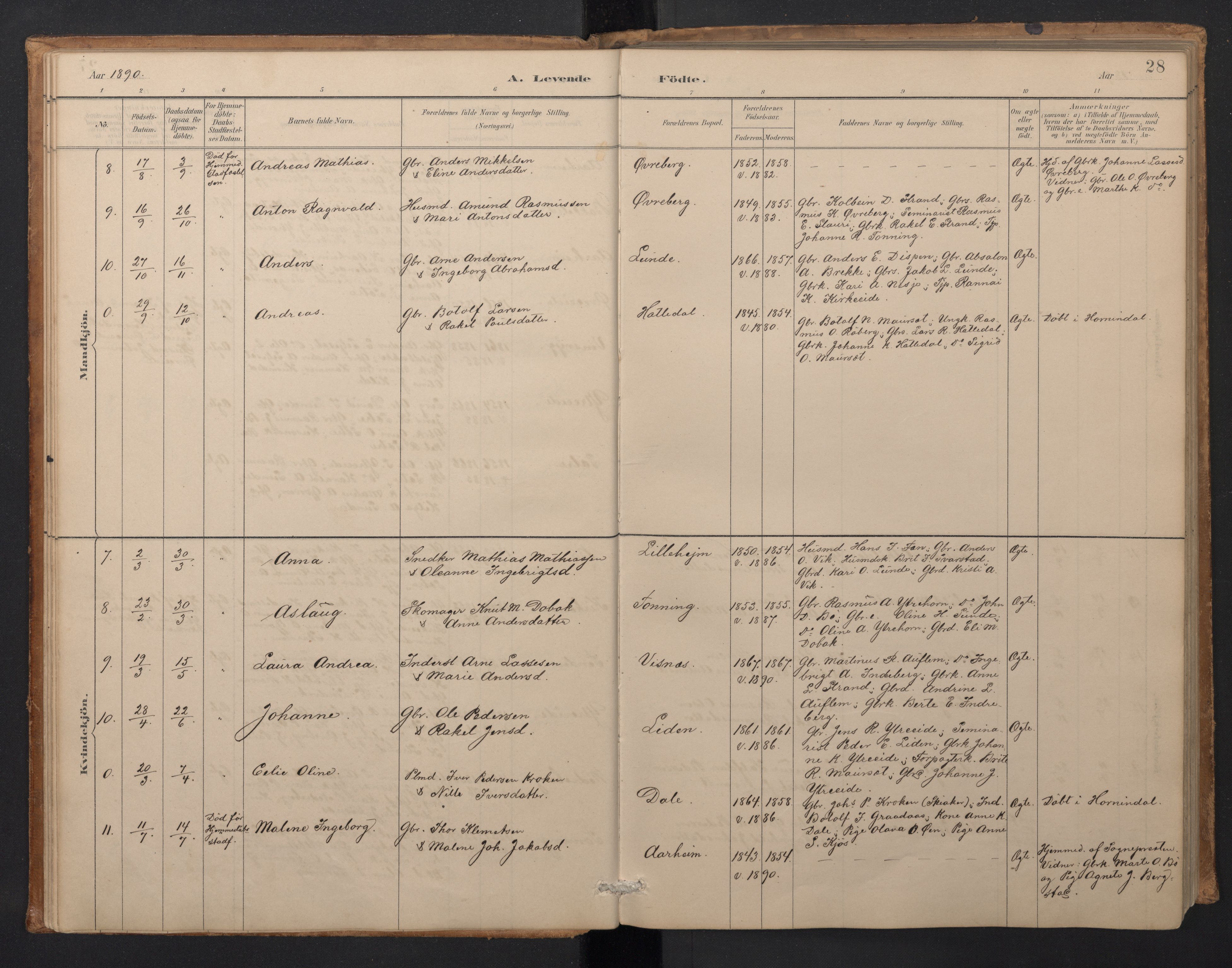 Stryn Sokneprestembete, AV/SAB-A-82501: Klokkerbok nr. A 2, 1883-1905, s. 27b-28a