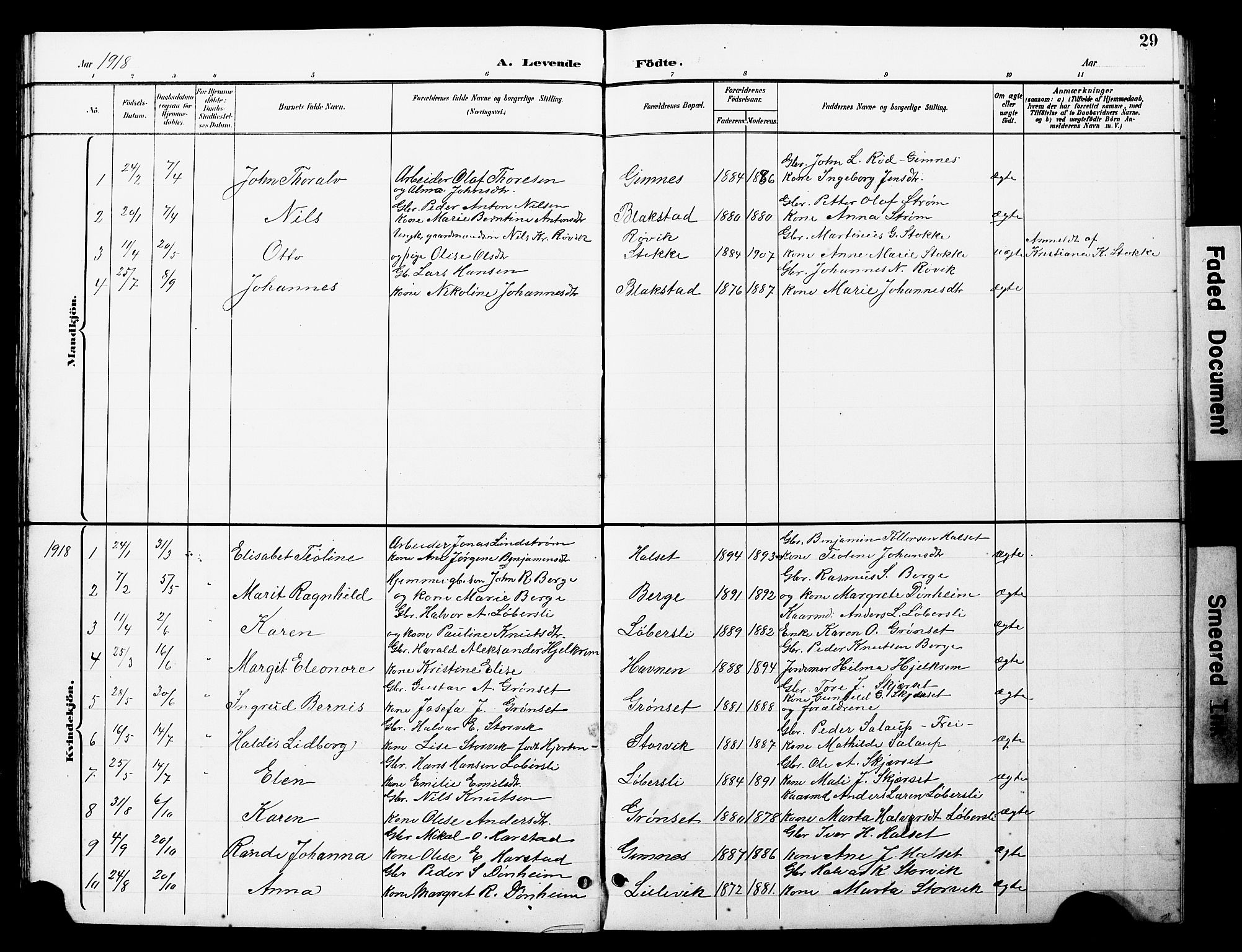 Ministerialprotokoller, klokkerbøker og fødselsregistre - Møre og Romsdal, SAT/A-1454/585/L0973: Klokkerbok nr. 585C01, 1893-1930, s. 29