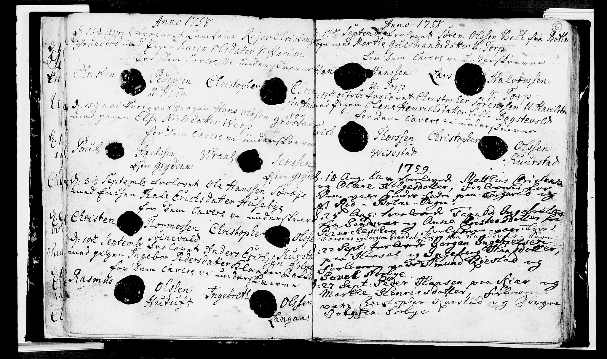 Våle kirkebøker, SAKO/A-334/H/Hb/L0002: Forlovererklæringer nr. 2, 1756-1799, s. 6