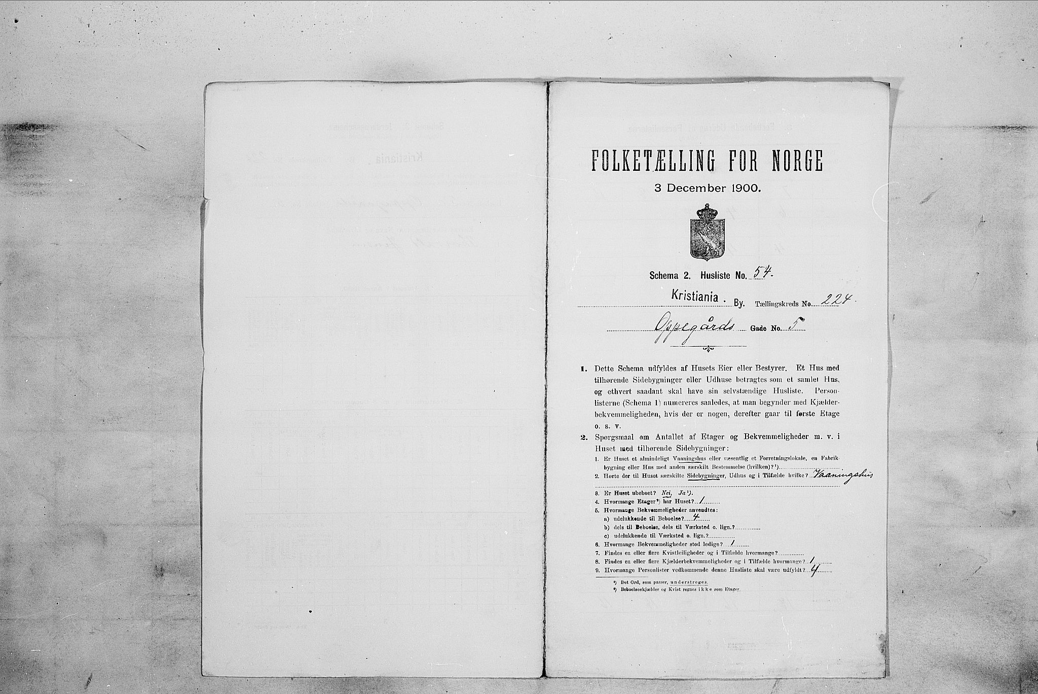 SAO, Folketelling 1900 for 0301 Kristiania kjøpstad, 1900, s. 68514