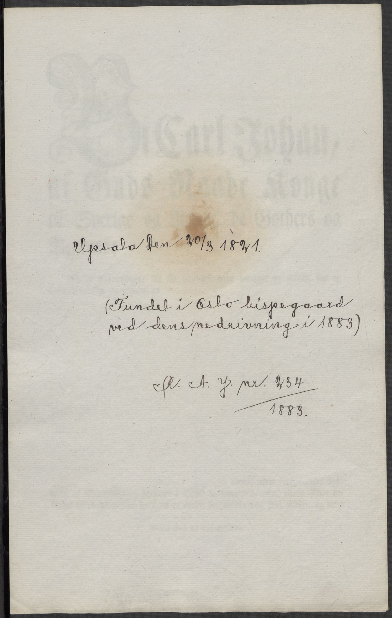 Riksarkivets diplomsamling, RA/EA-5965/F15/L0010: Prestearkiv - Akershus og Hedmark, 1577-1821, s. 74