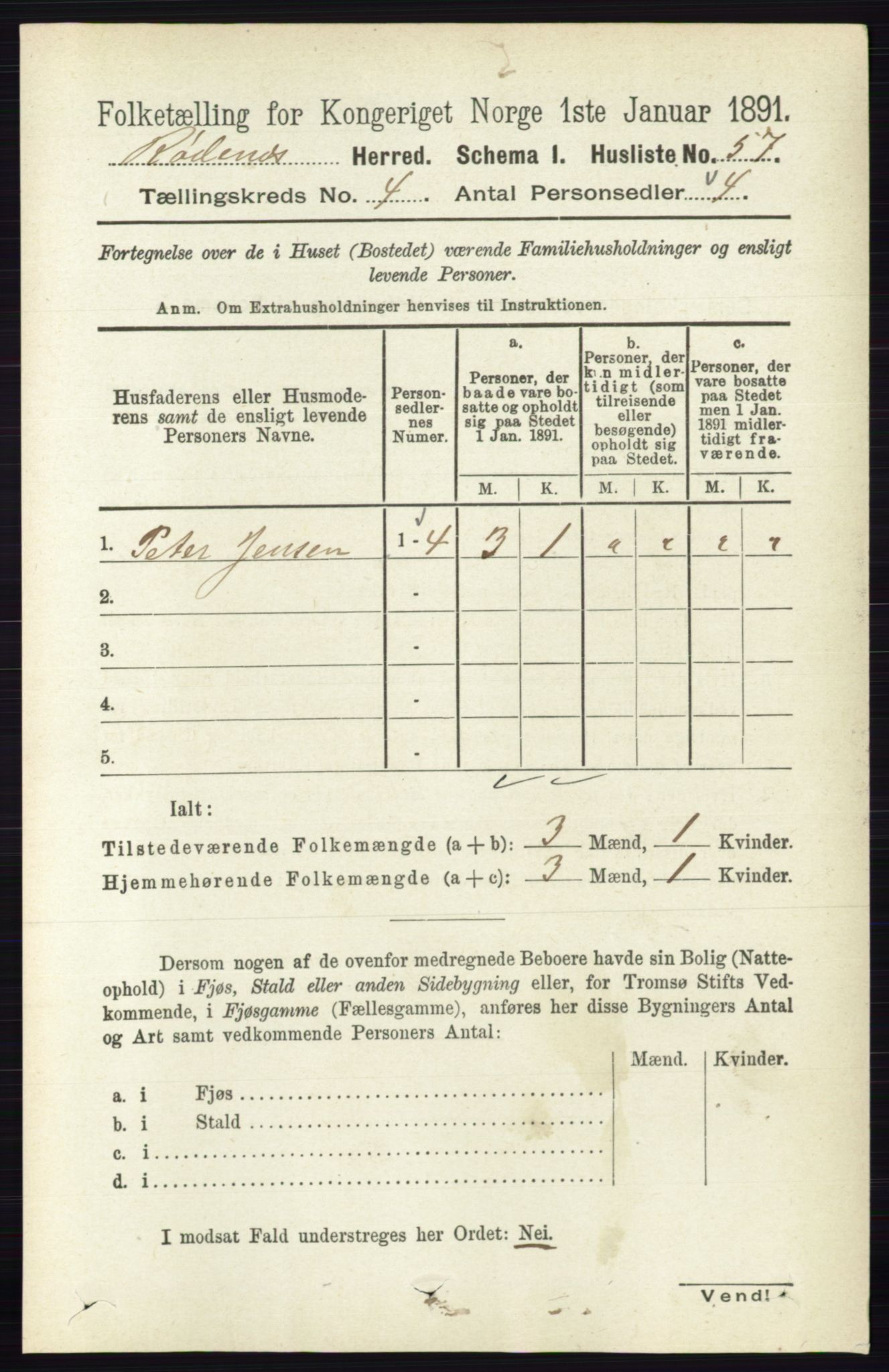 RA, Folketelling 1891 for 0120 Rødenes herred, 1891, s. 1620