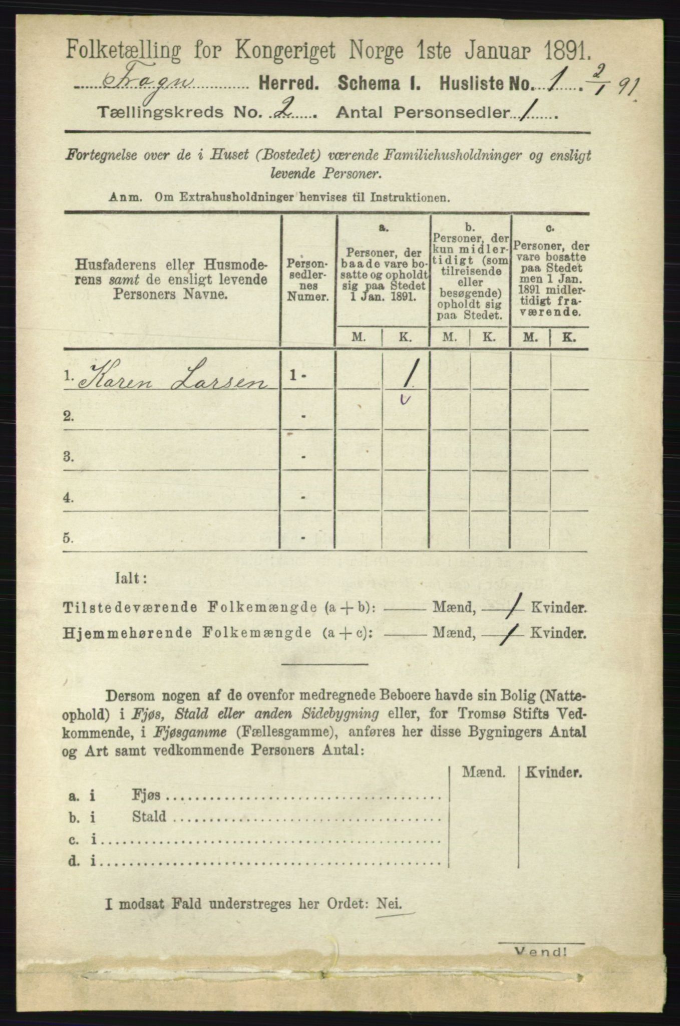 RA, Folketelling 1891 for 0215 Frogn herred, 1891, s. 1173