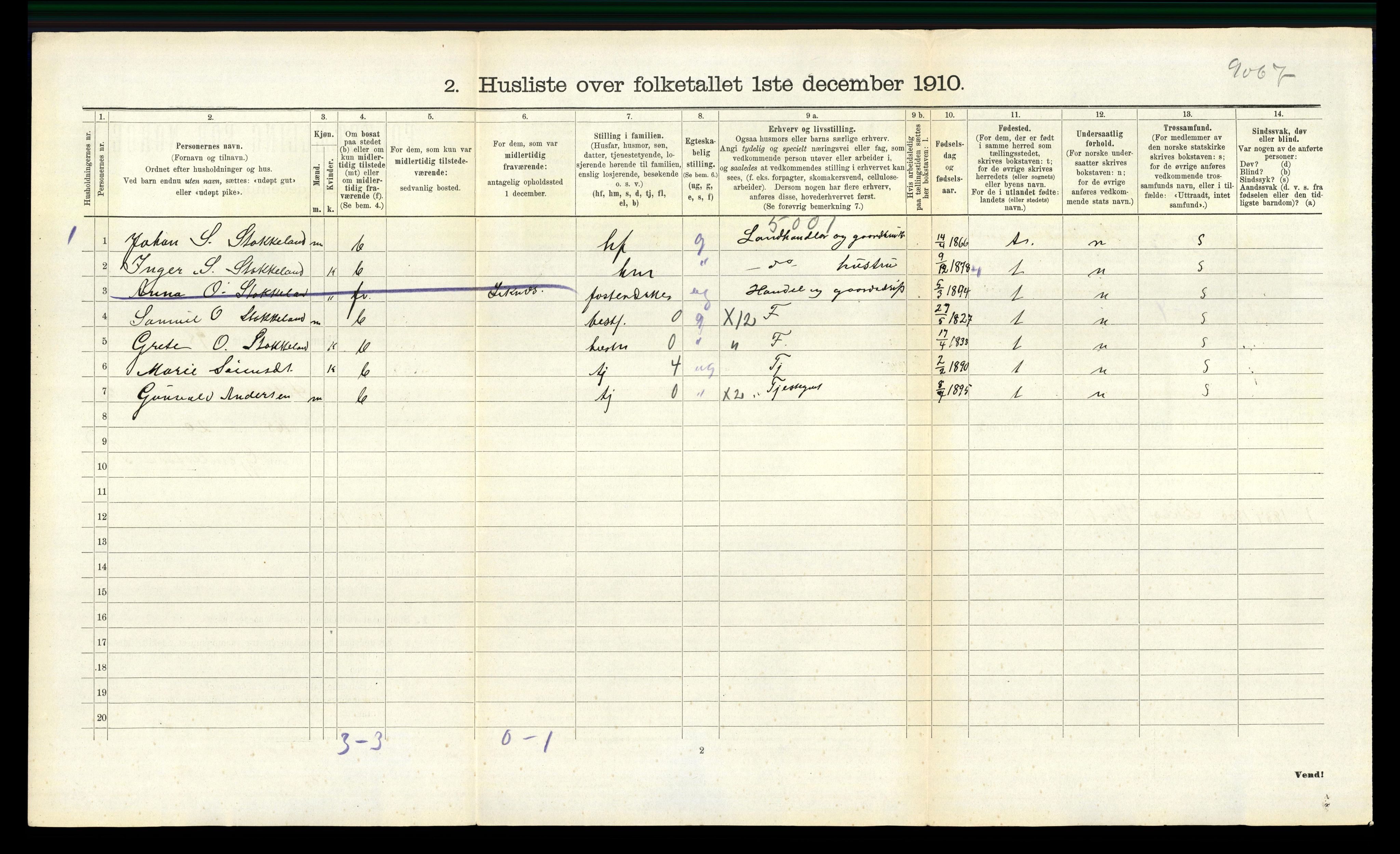 RA, Folketelling 1910 for 1037 Liknes herred, 1910, s. 353