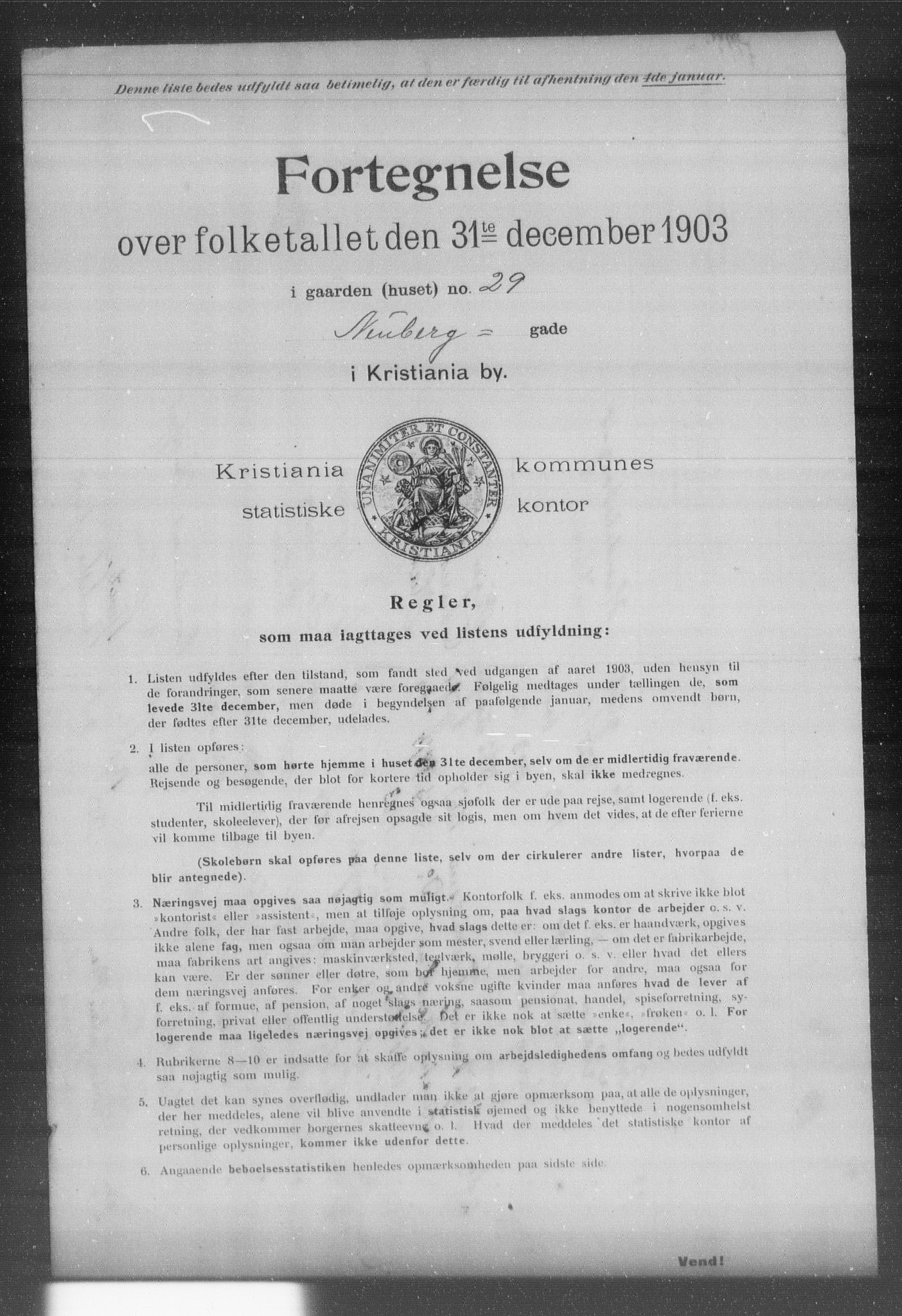 OBA, Kommunal folketelling 31.12.1903 for Kristiania kjøpstad, 1903, s. 13644