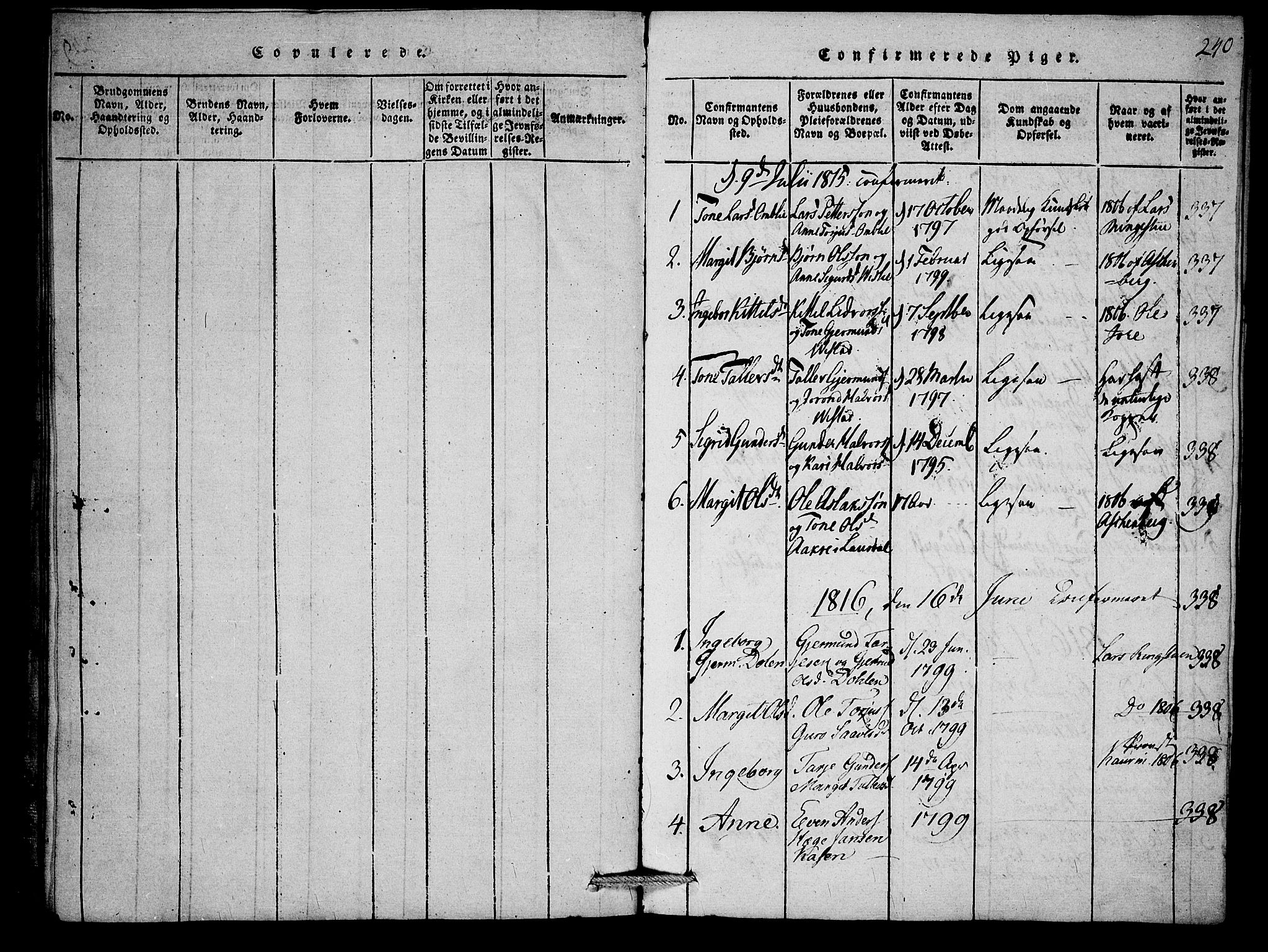 Mo kirkebøker, AV/SAKO-A-286/F/Fb/L0001: Ministerialbok nr. II 1, 1814-1844, s. 240