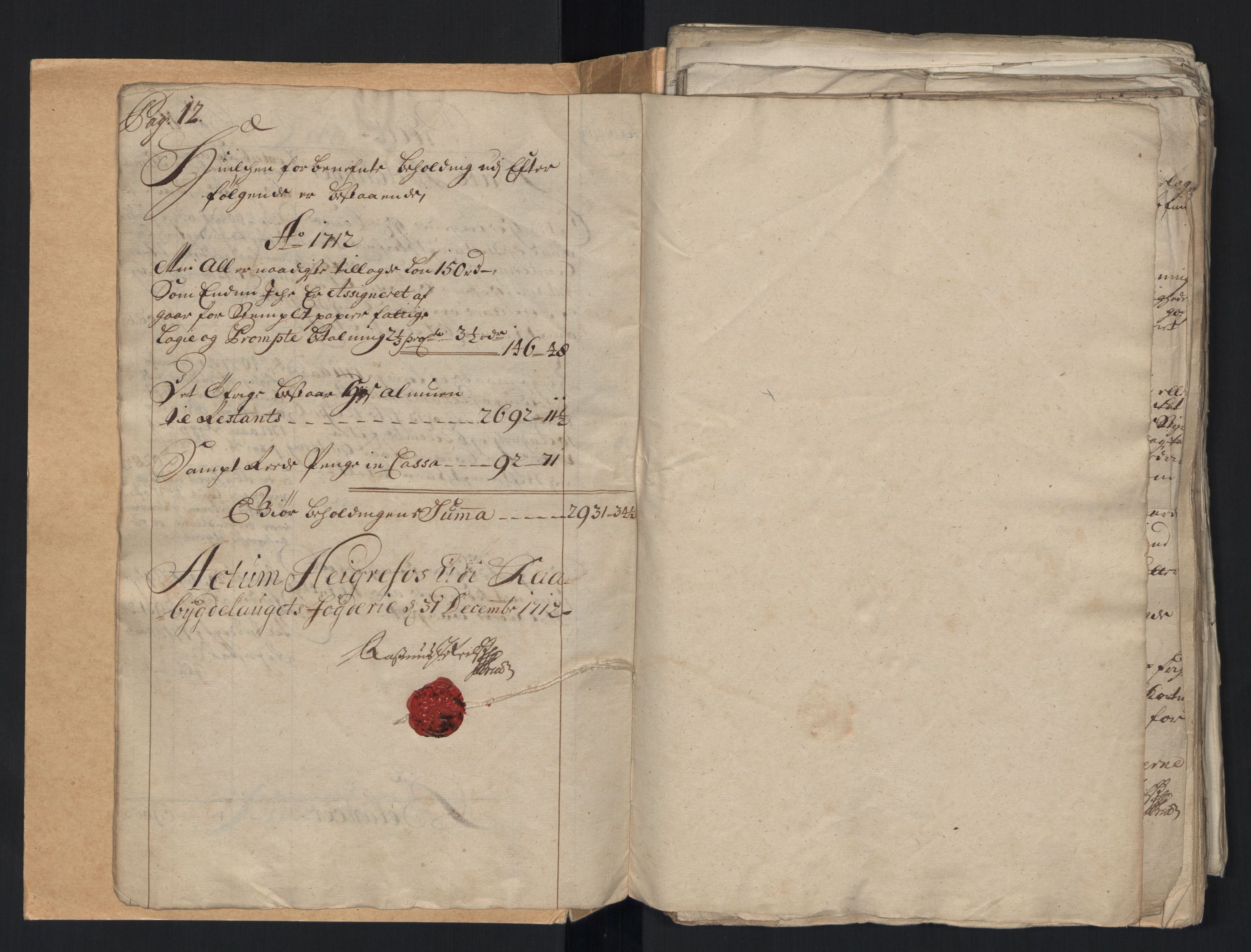 Rentekammeret inntil 1814, Reviderte regnskaper, Fogderegnskap, AV/RA-EA-4092/R40/L2450: Fogderegnskap Råbyggelag, 1712-1713, s. 9