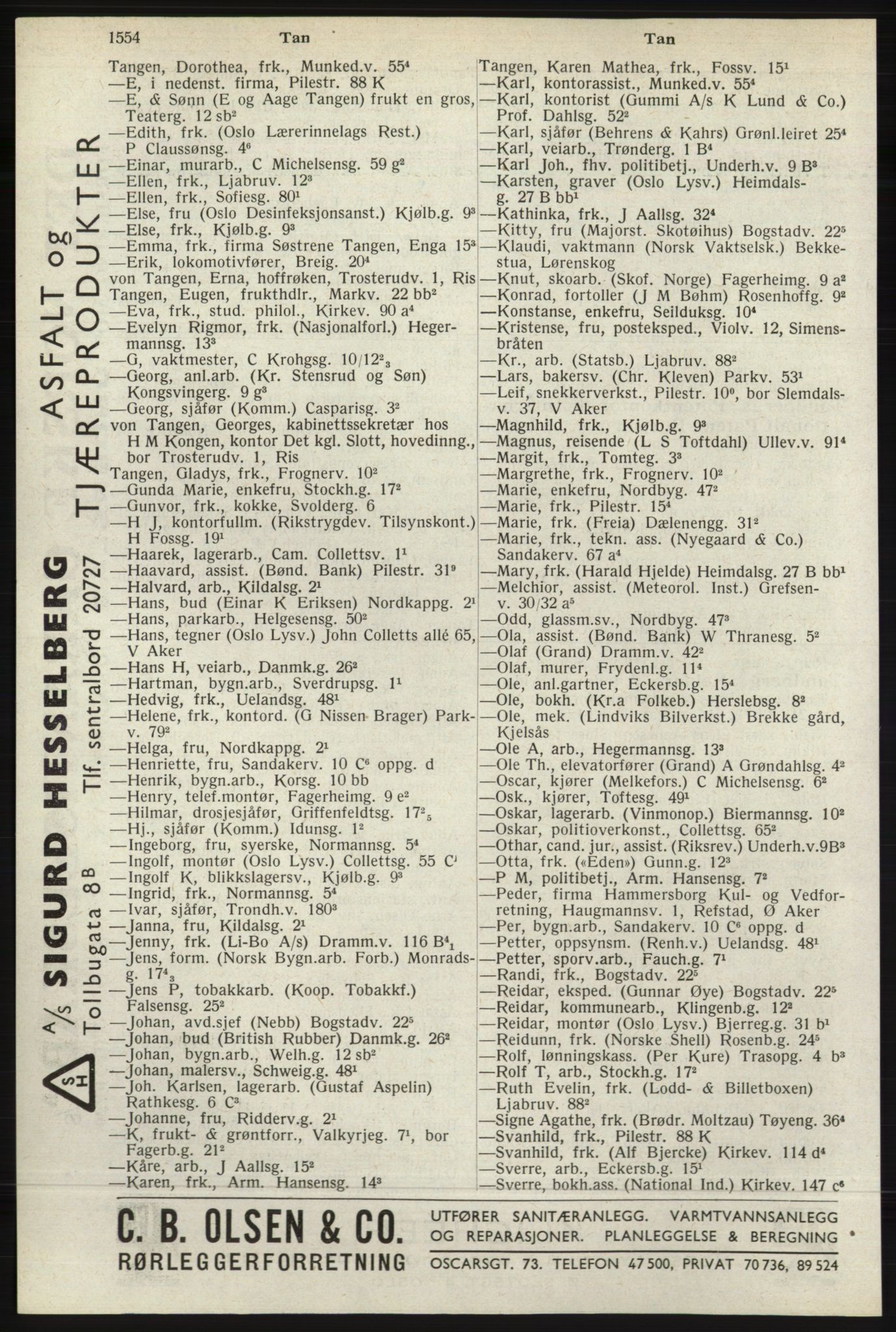 Kristiania/Oslo adressebok, PUBL/-, 1940, s. 1572