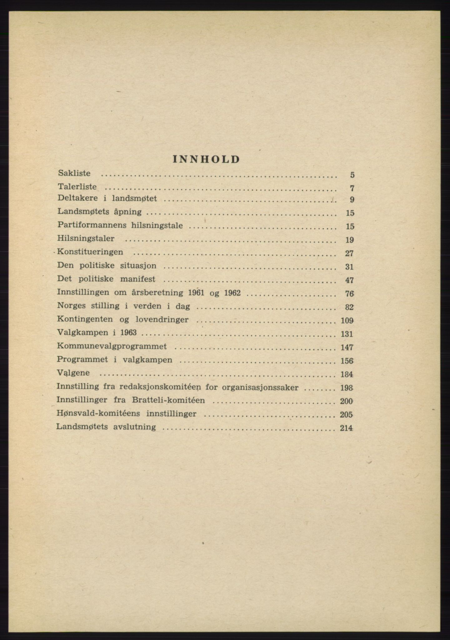 Det norske Arbeiderparti - publikasjoner, AAB/-/-/-: Protokoll over forhandlingene på det 39. ordinære landsmøte 23.-25. mai 1963 i Oslo, 1963