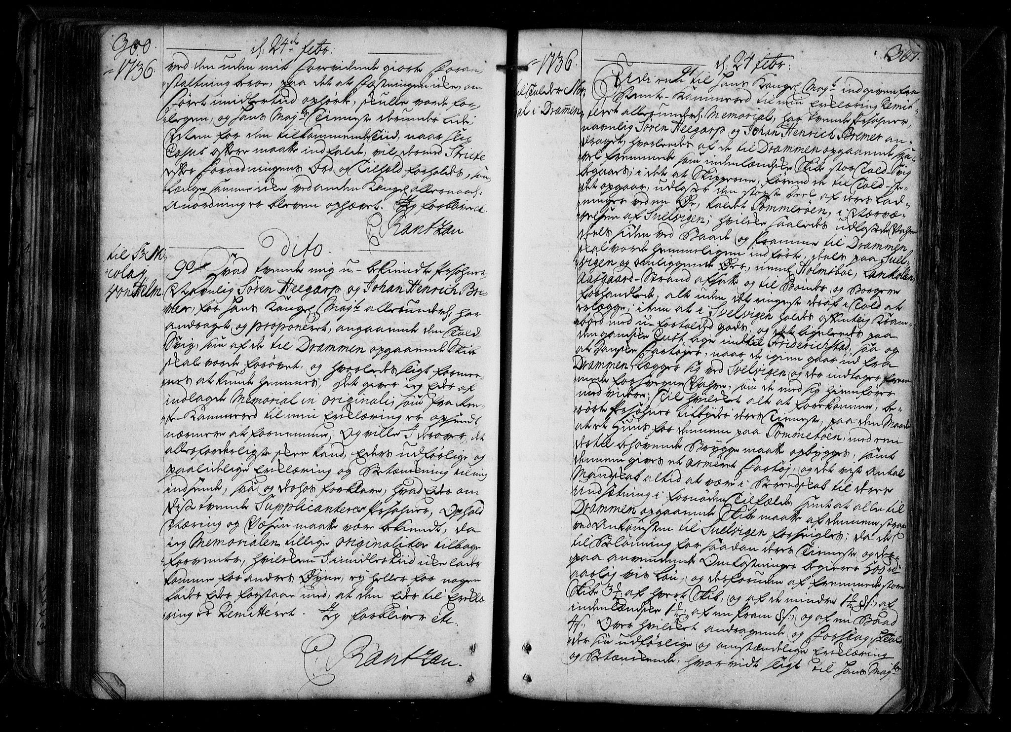 Stattholderembetet 1572-1771, AV/RA-EA-2870/Be/L0010: Allmenn kopibok, autorisert, 1735-1736, s. 300-301