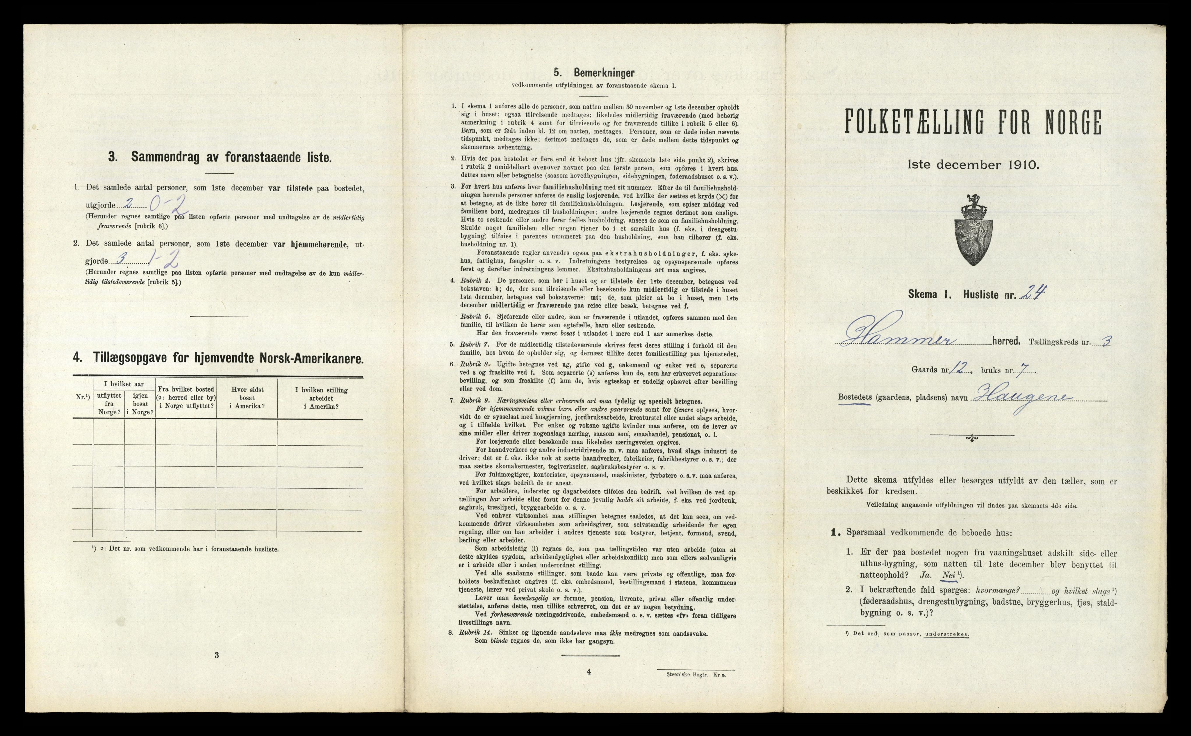 RA, Folketelling 1910 for 1254 Hamre herred, 1910, s. 194