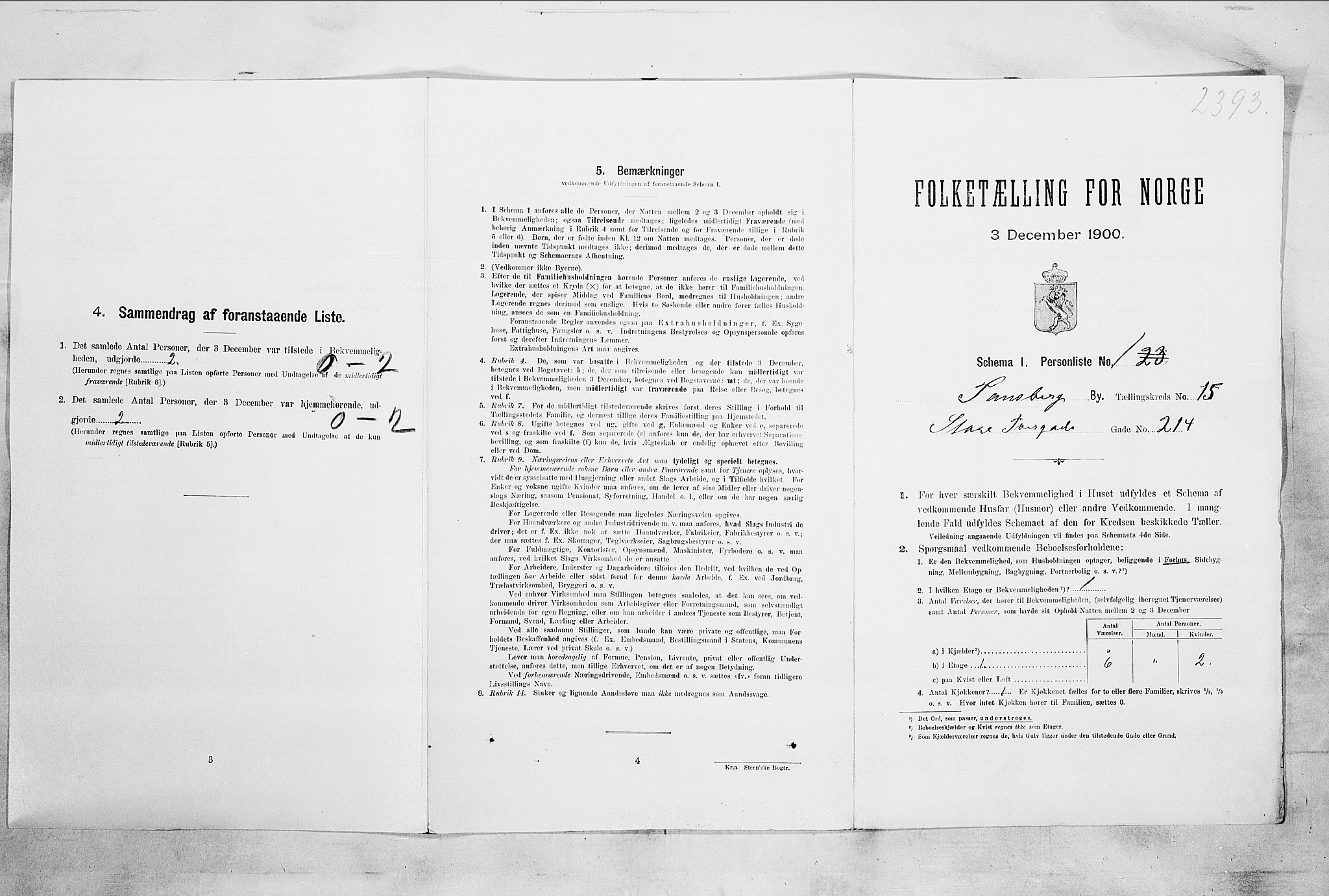 RA, Folketelling 1900 for 0705 Tønsberg kjøpstad, 1900, s. 4915