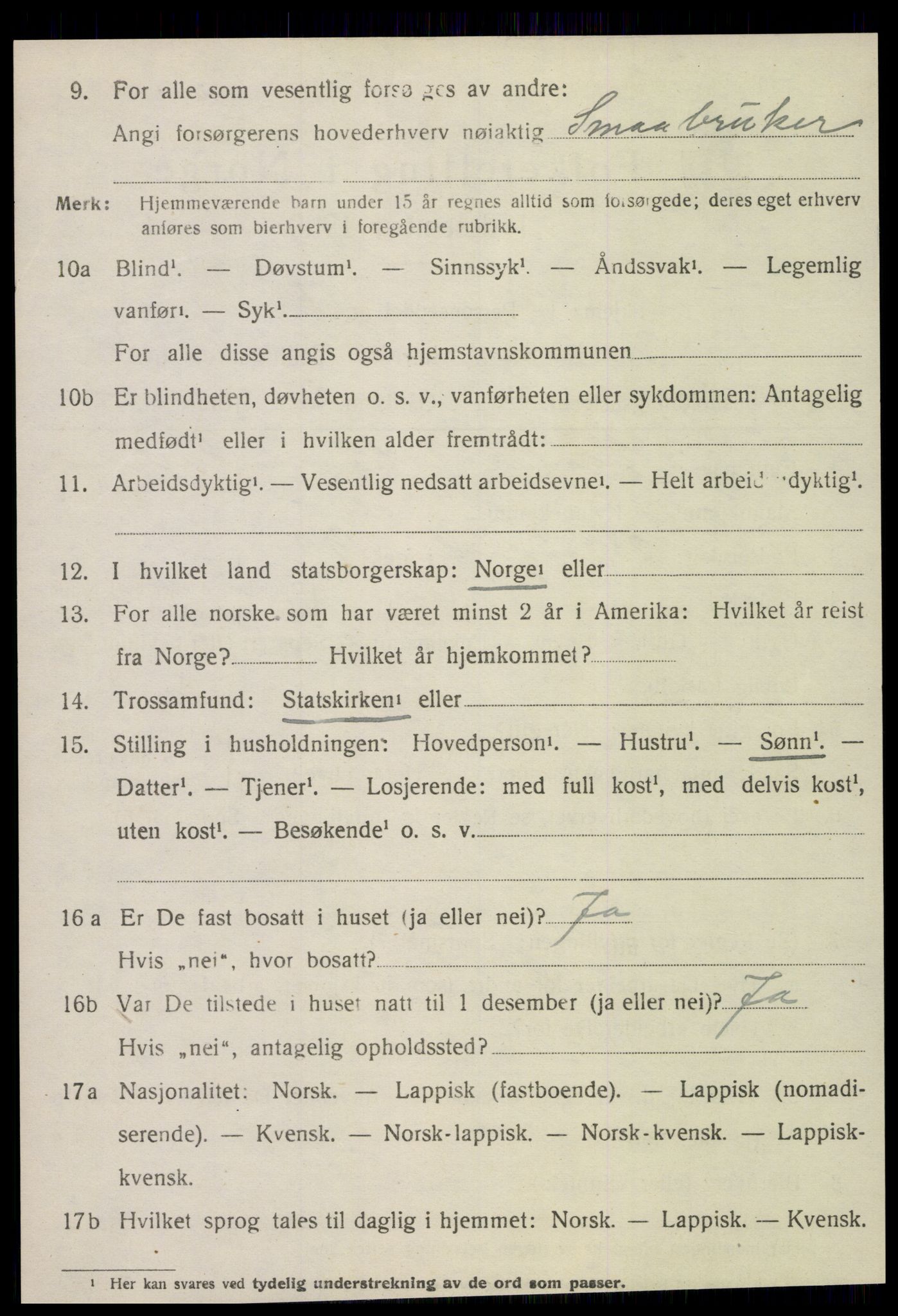 SAT, Folketelling 1920 for 1724 Verran herred, 1920, s. 1875