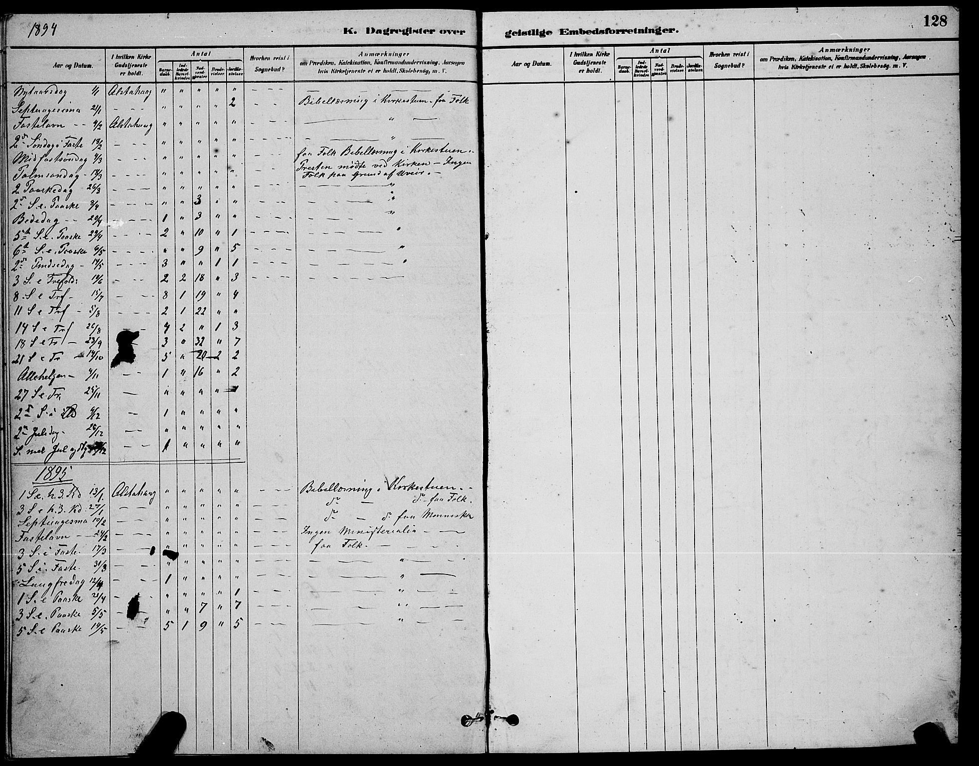 Ministerialprotokoller, klokkerbøker og fødselsregistre - Nordland, SAT/A-1459/830/L0462: Klokkerbok nr. 830C04, 1882-1895, s. 128