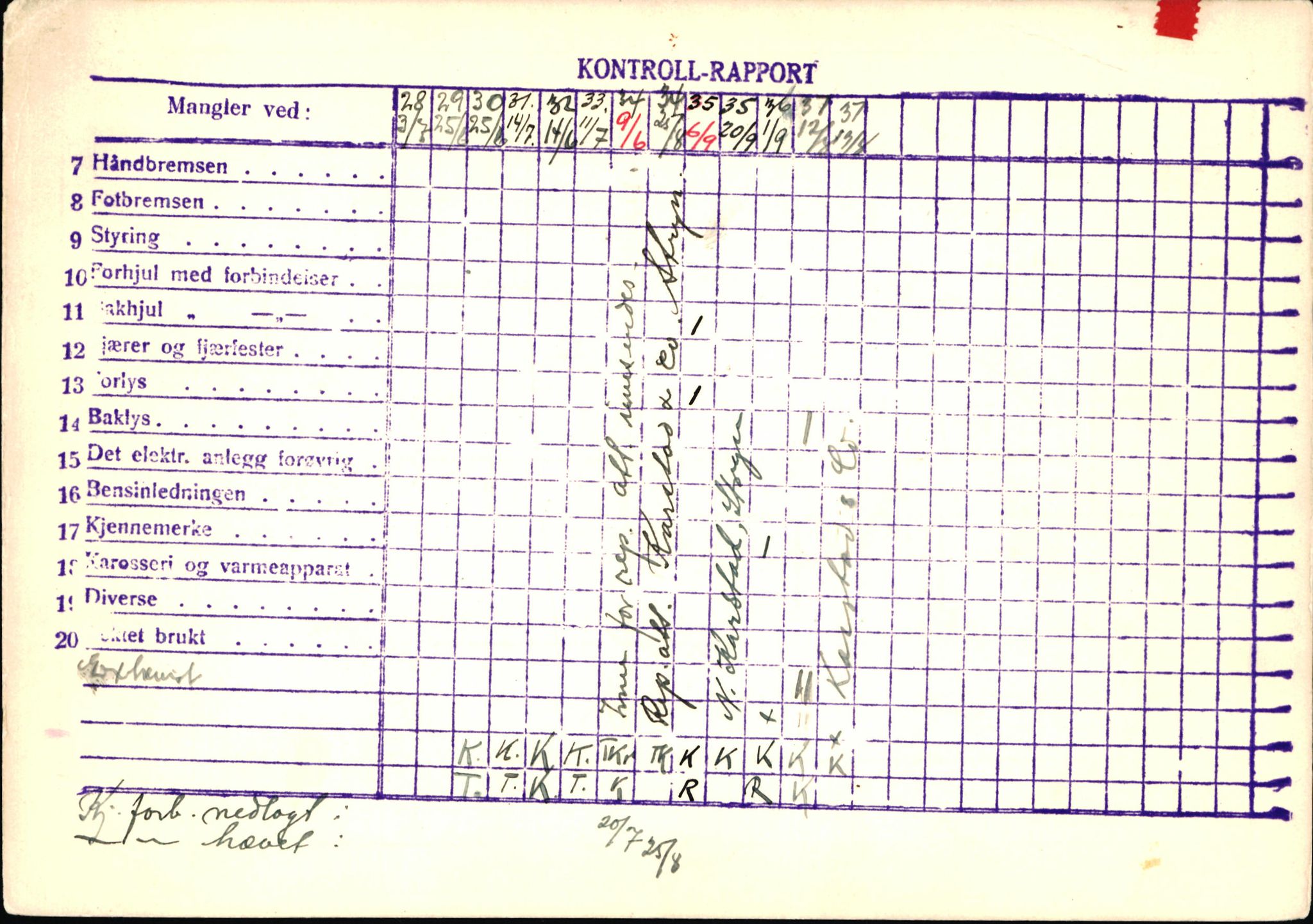 Statens vegvesen, Sogn og Fjordane vegkontor, AV/SAB-A-5301/4/F/L0003: Registerkort utmeldte Fjordane S1000-2499, 1930-1961, s. 39