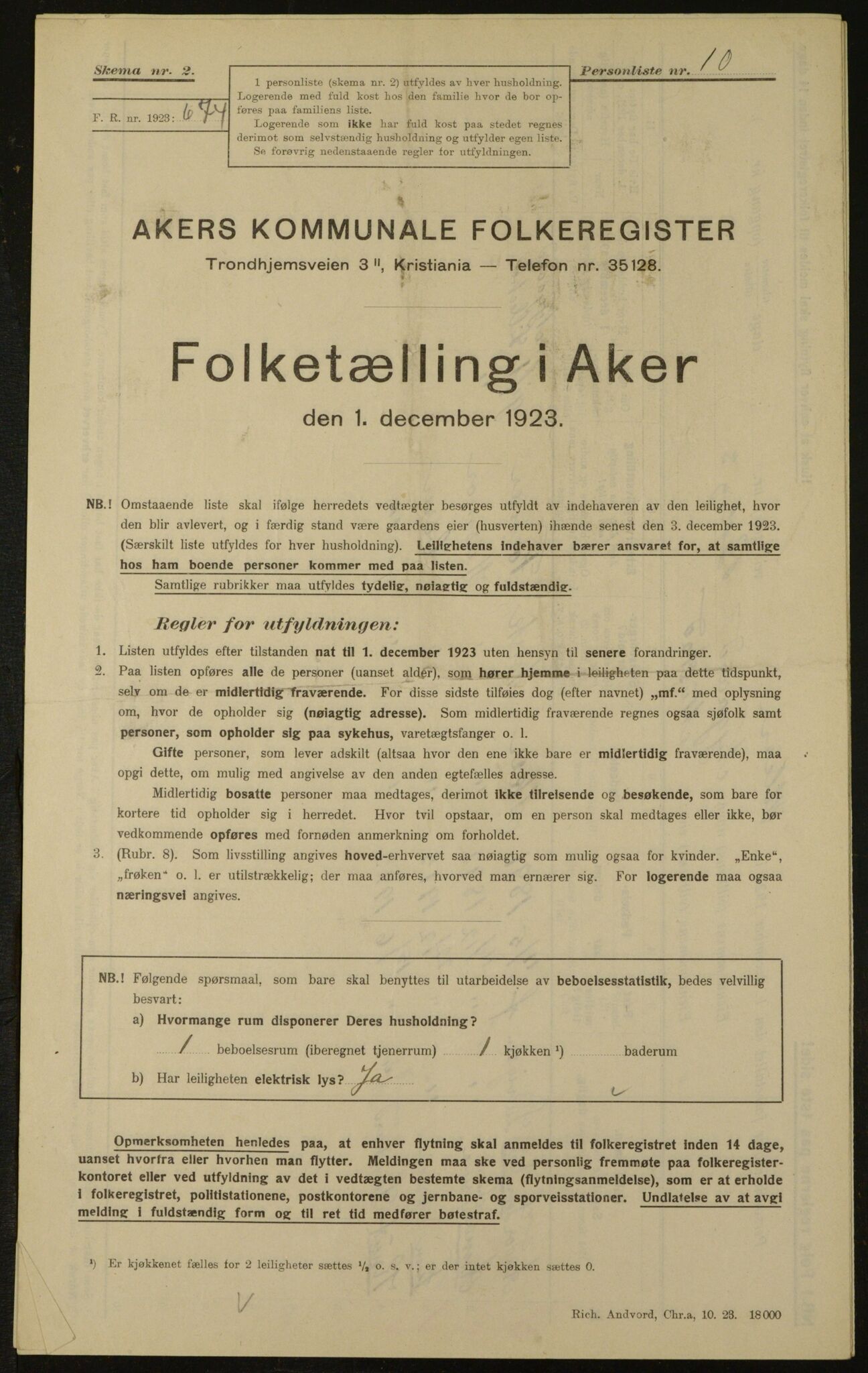 , Kommunal folketelling 1.12.1923 for Aker, 1923, s. 4102