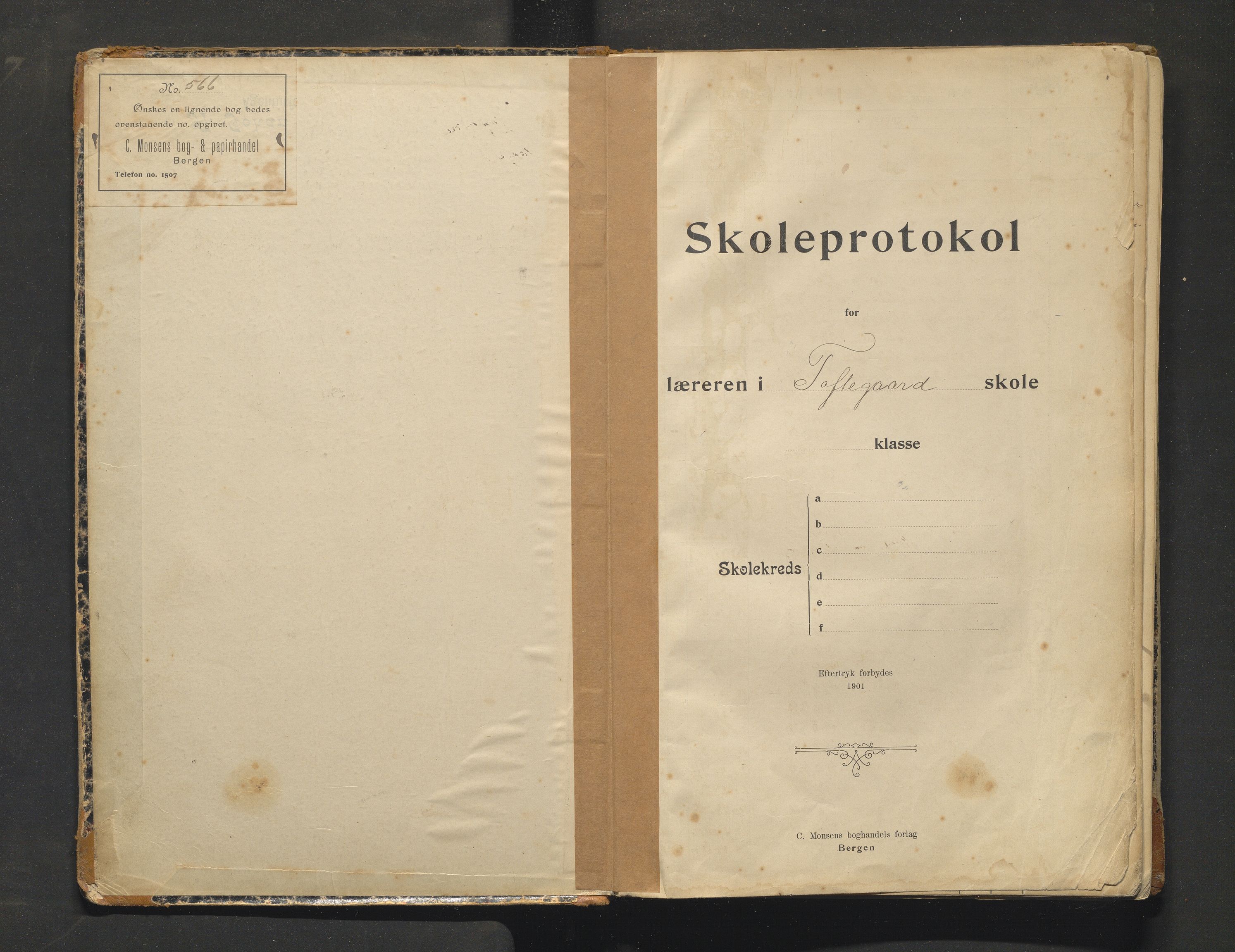 Austrheim kommune. Barneskulane, IKAH/1264-231/F/Fa/L0010: Skuleprotokoll for Fredheim, Lille Lindås, Toftegård og Årås, 1905-1924