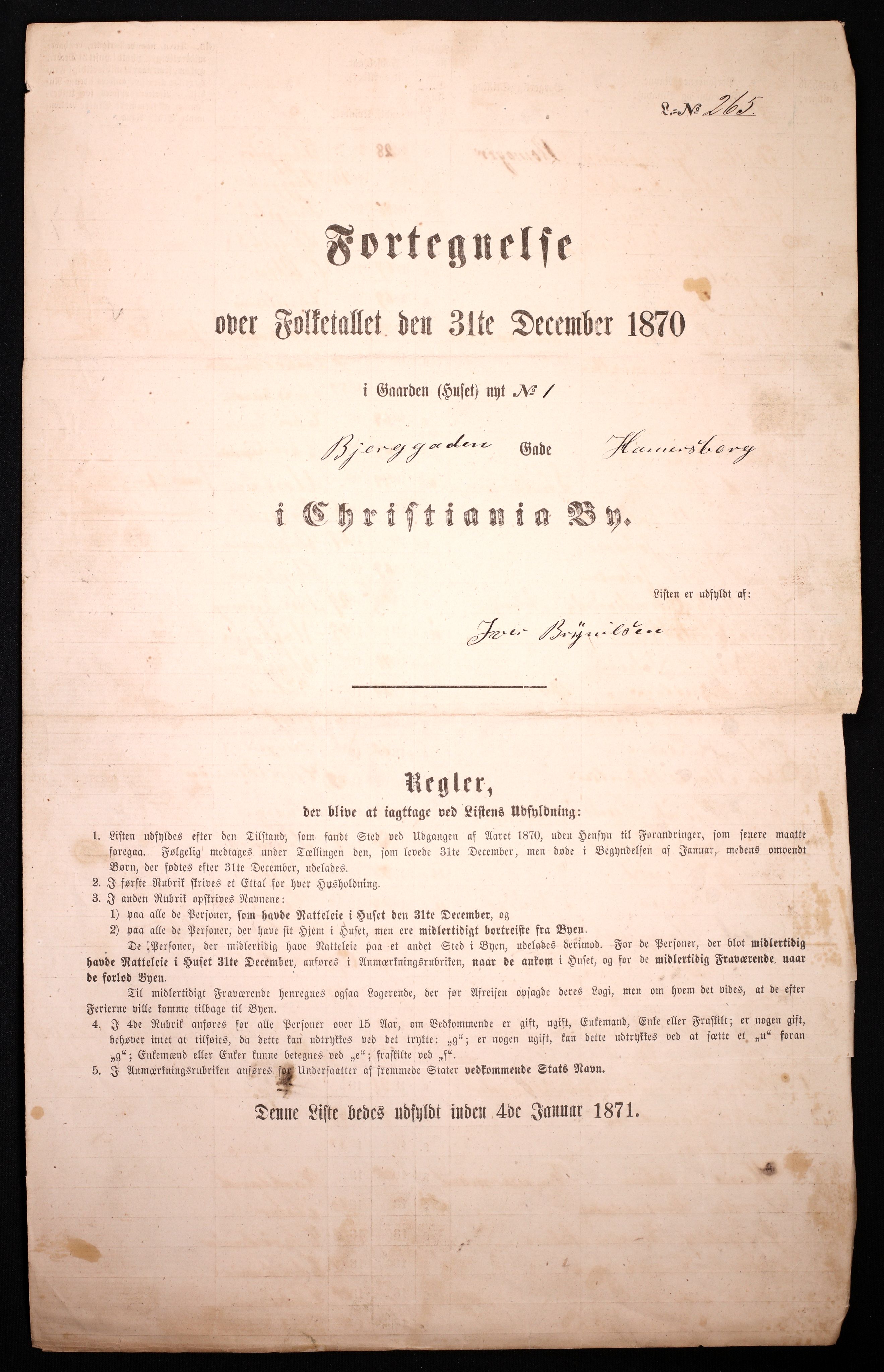 RA, Folketelling 1870 for 0301 Kristiania kjøpstad, 1870, s. 410