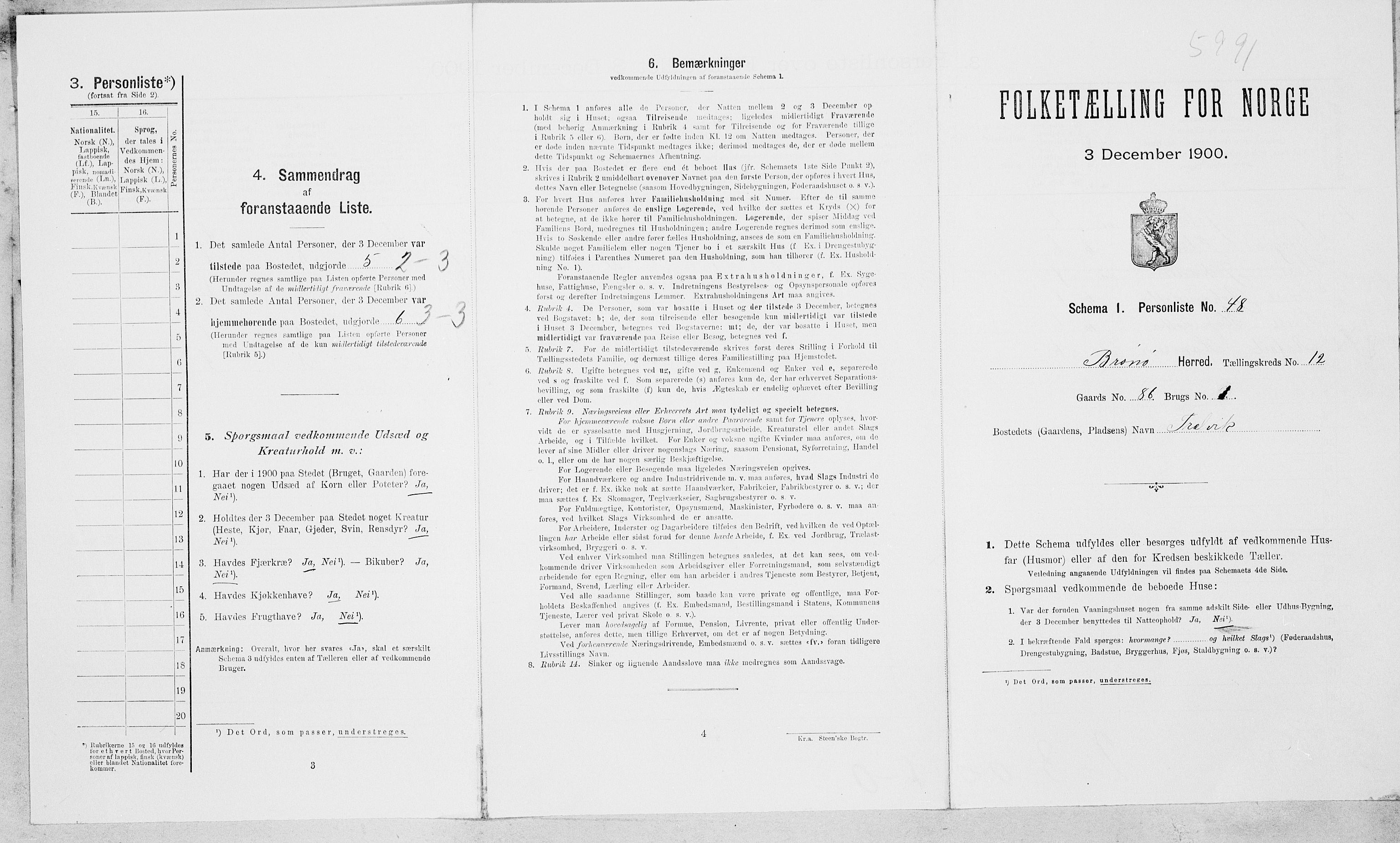 SAT, Folketelling 1900 for 1814 Brønnøy herred, 1900, s. 1547