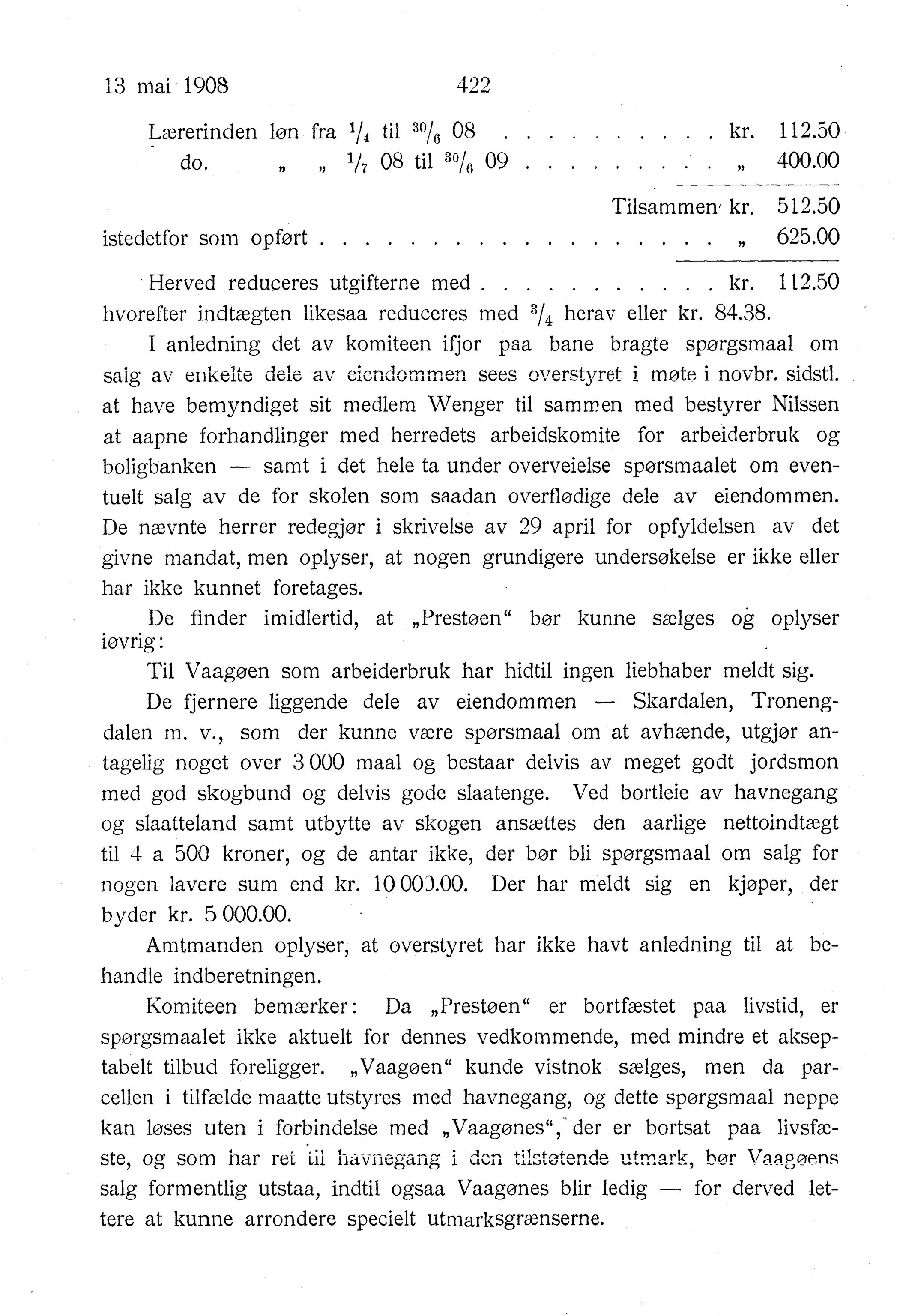 Nordland Fylkeskommune. Fylkestinget, AIN/NFK-17/176/A/Ac/L0031: Fylkestingsforhandlinger 1908, 1908