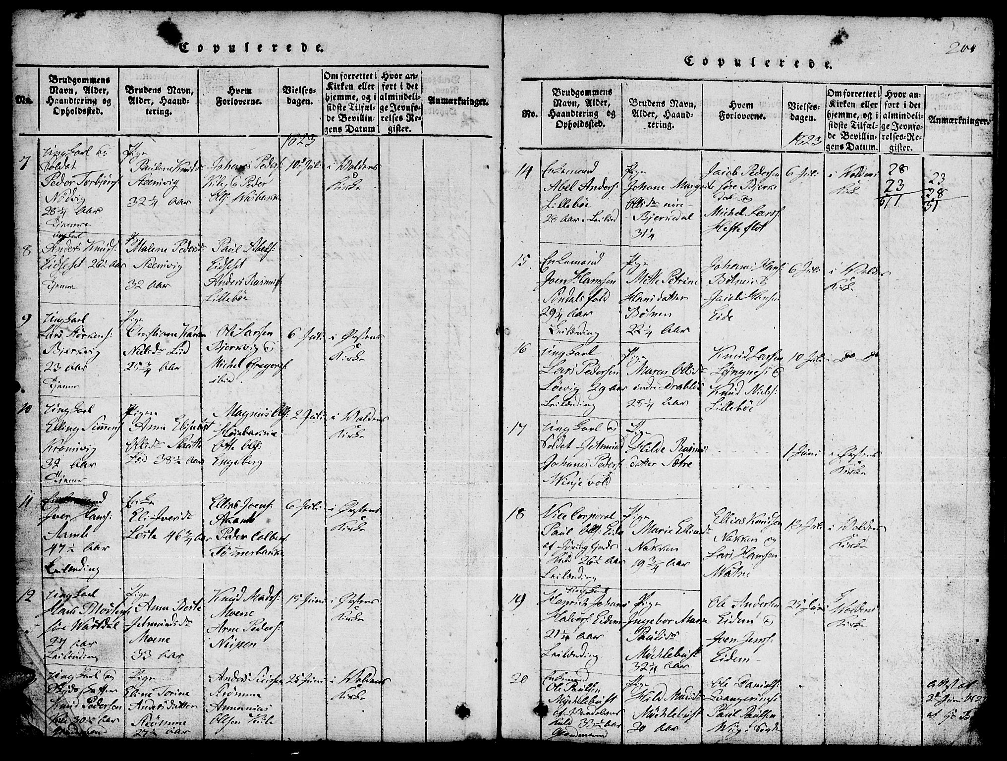 Ministerialprotokoller, klokkerbøker og fødselsregistre - Møre og Romsdal, AV/SAT-A-1454/511/L0155: Klokkerbok nr. 511C01, 1817-1829, s. 200