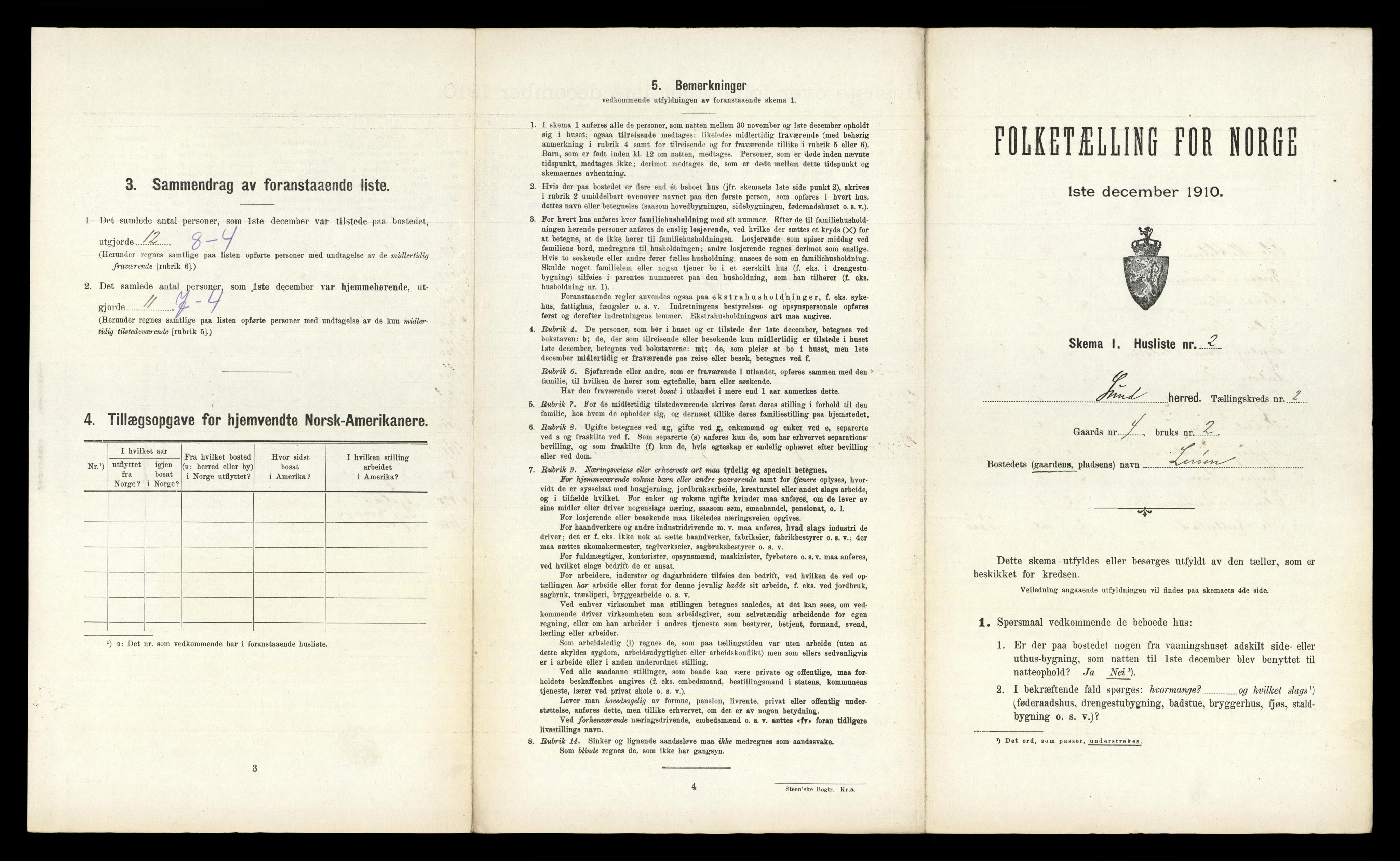 RA, Folketelling 1910 for 1245 Sund herred, 1910, s. 76