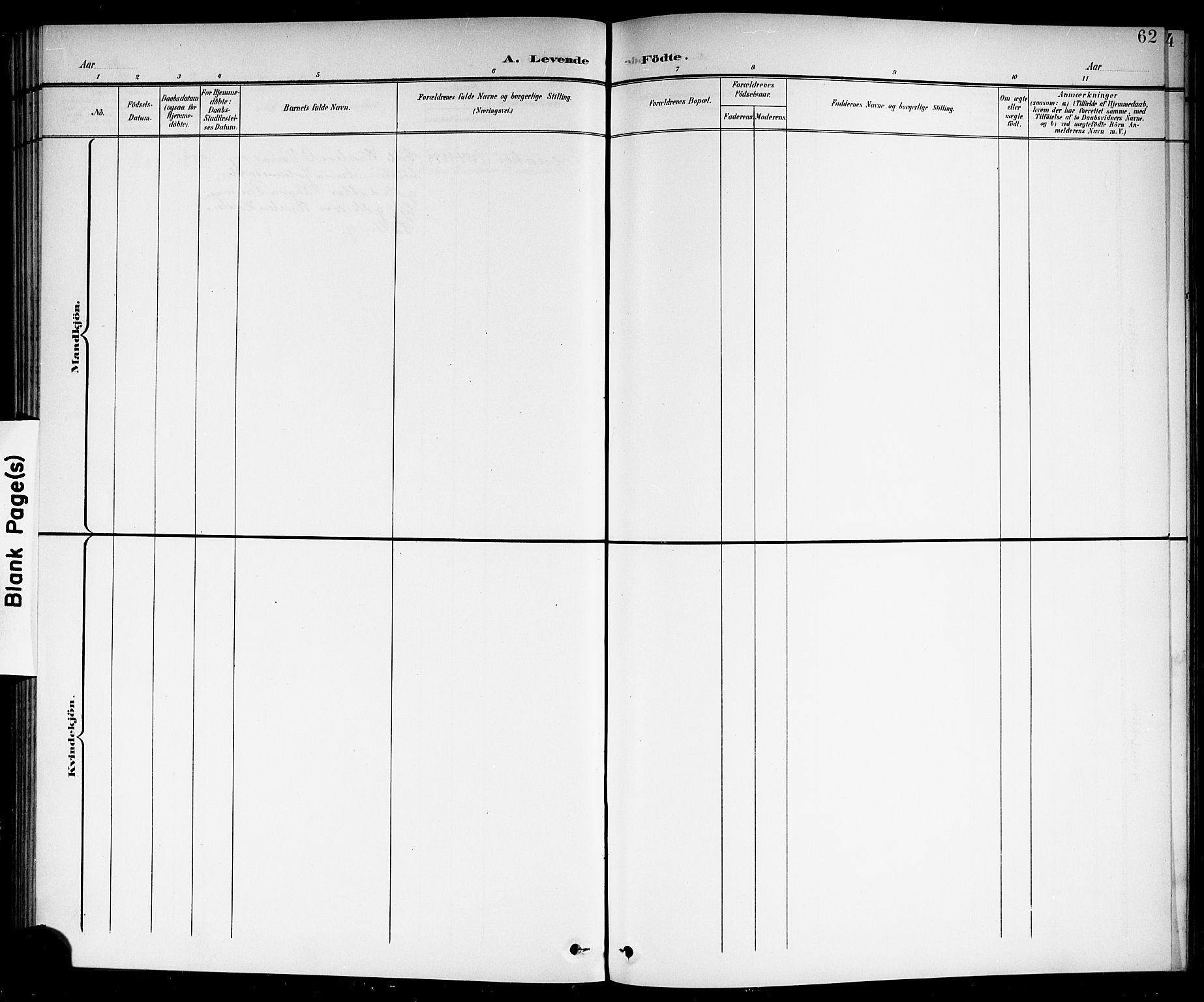 Botne kirkebøker, AV/SAKO-A-340/G/Ga/L0004: Klokkerbok nr. I 4, 1899-1915, s. 62