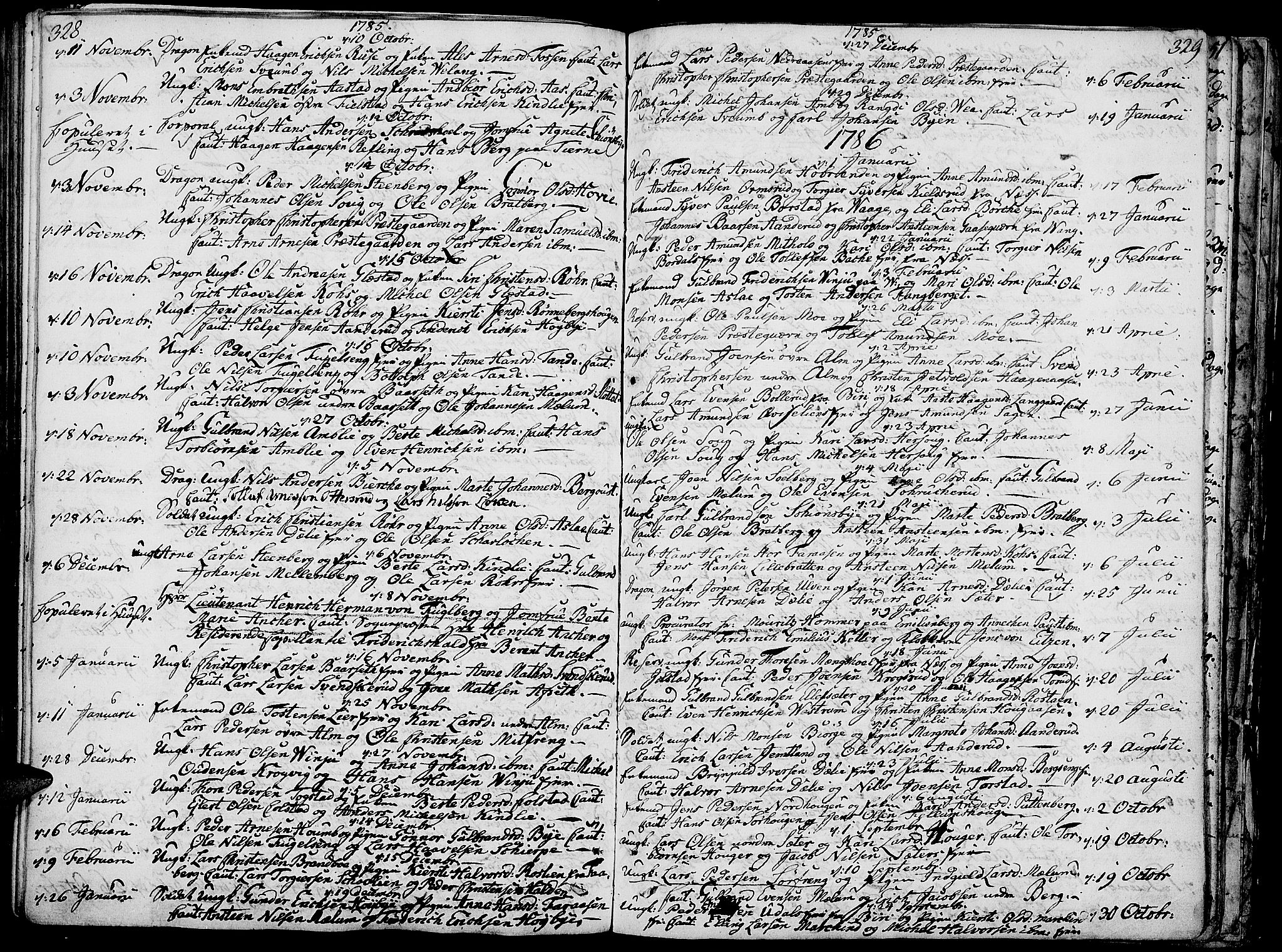 Ringsaker prestekontor, AV/SAH-PREST-014/K/Ka/L0003: Ministerialbok nr. 3, 1775-1798, s. 328-329